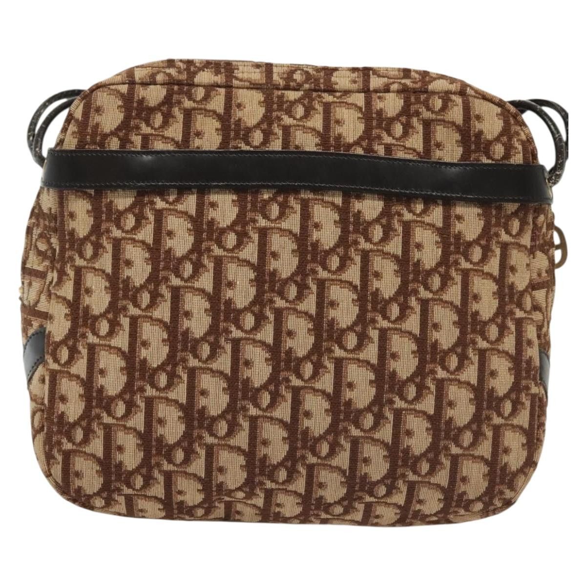 Dior DIOR Trotter Canvas Shoulder Bag Brown Gold Size ONE SIZE - 3 Thumbnail