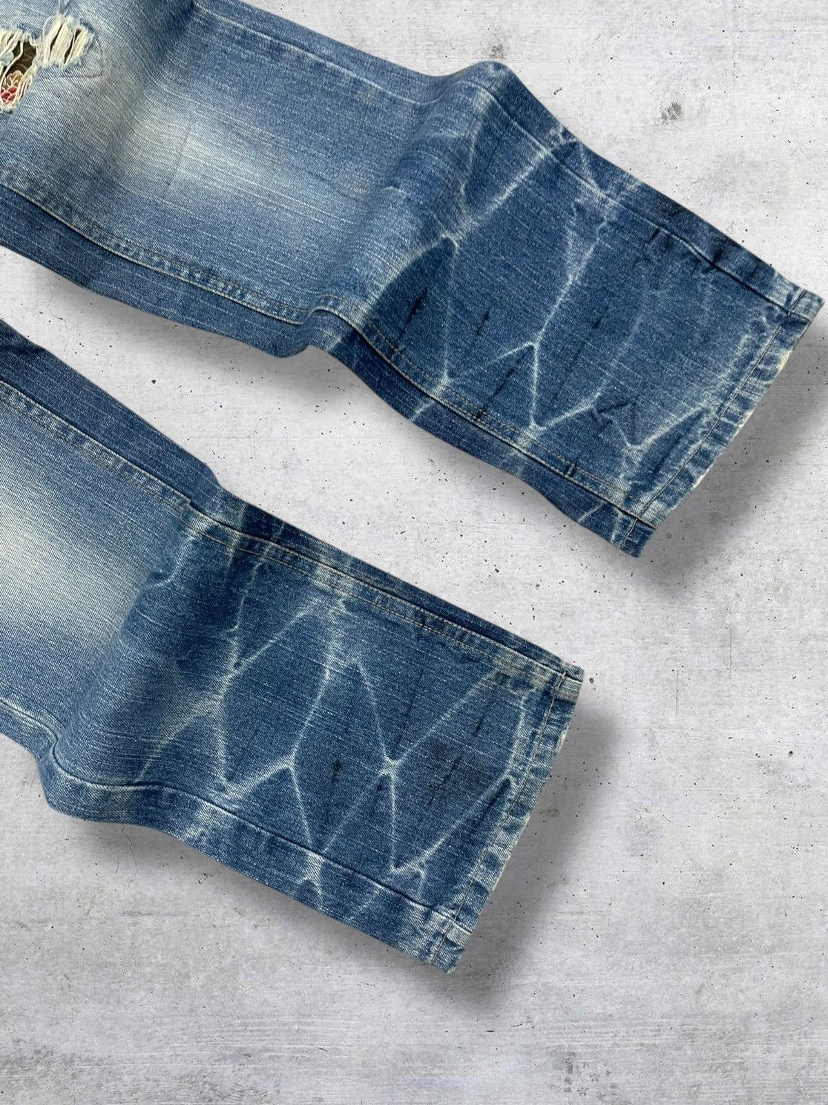 KMRii VINTAGE GURU GUMU 90S JAPAN DESIGNER DISTRESSED ICON DENIM Size US 30 / EU 46 - 5 Thumbnail
