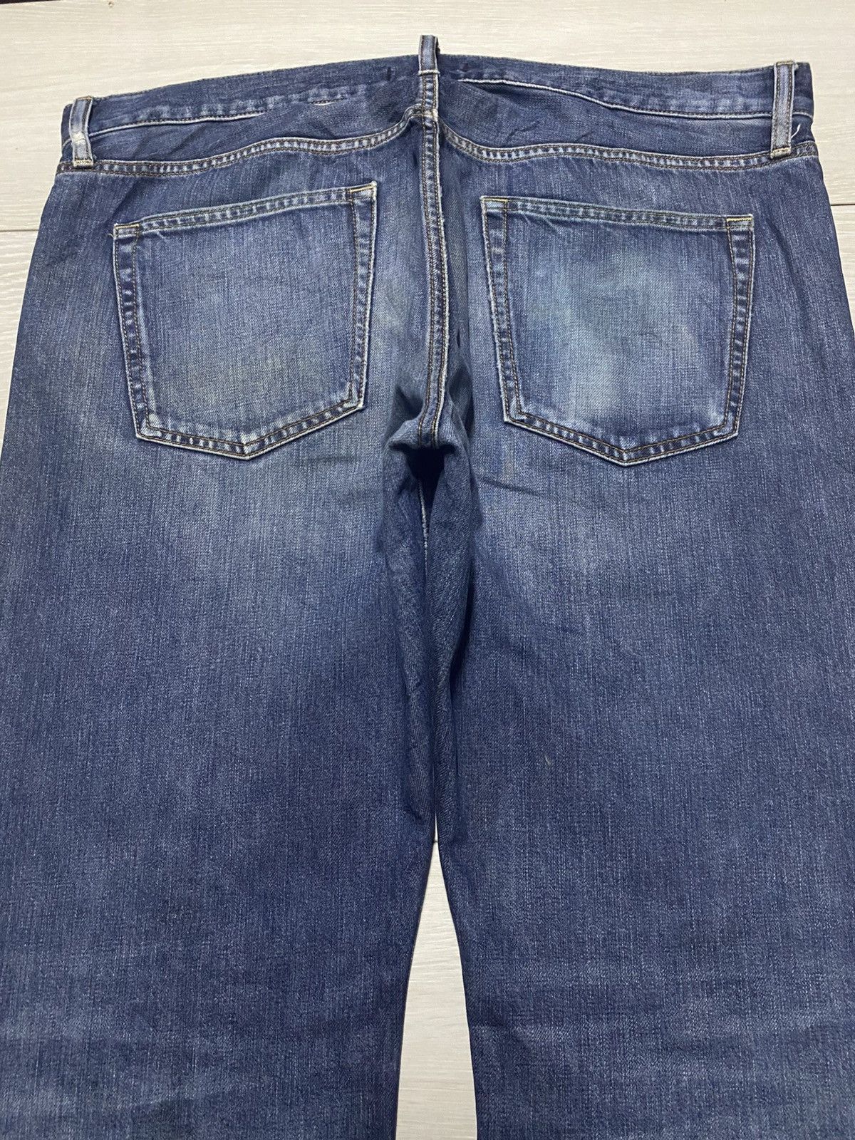Uniqlo Vintage Japanese Uniqlo Selvedge Blue wash Distressed Jeans Size US 39 - 4 Thumbnail