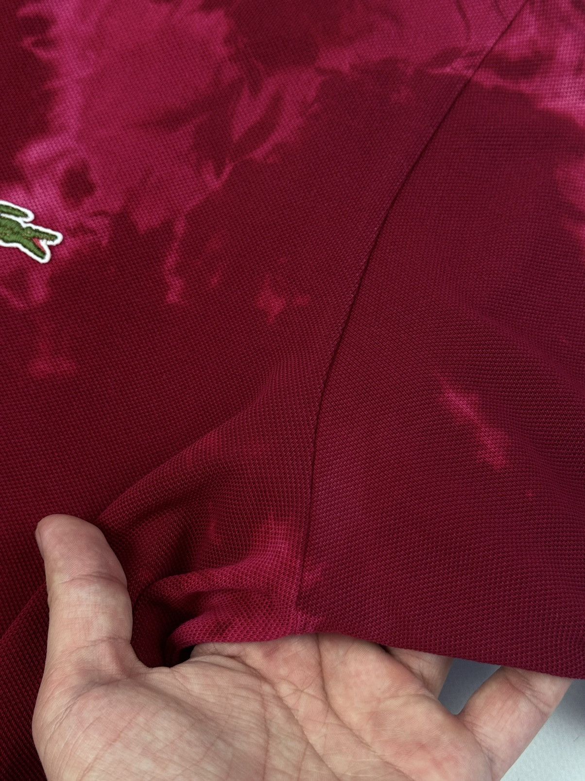 Lacoste LACOSTE Tie Dye Red Short Sleeve Polo Shirt Size US L / EU 52-54 / 3 - 7 Thumbnail