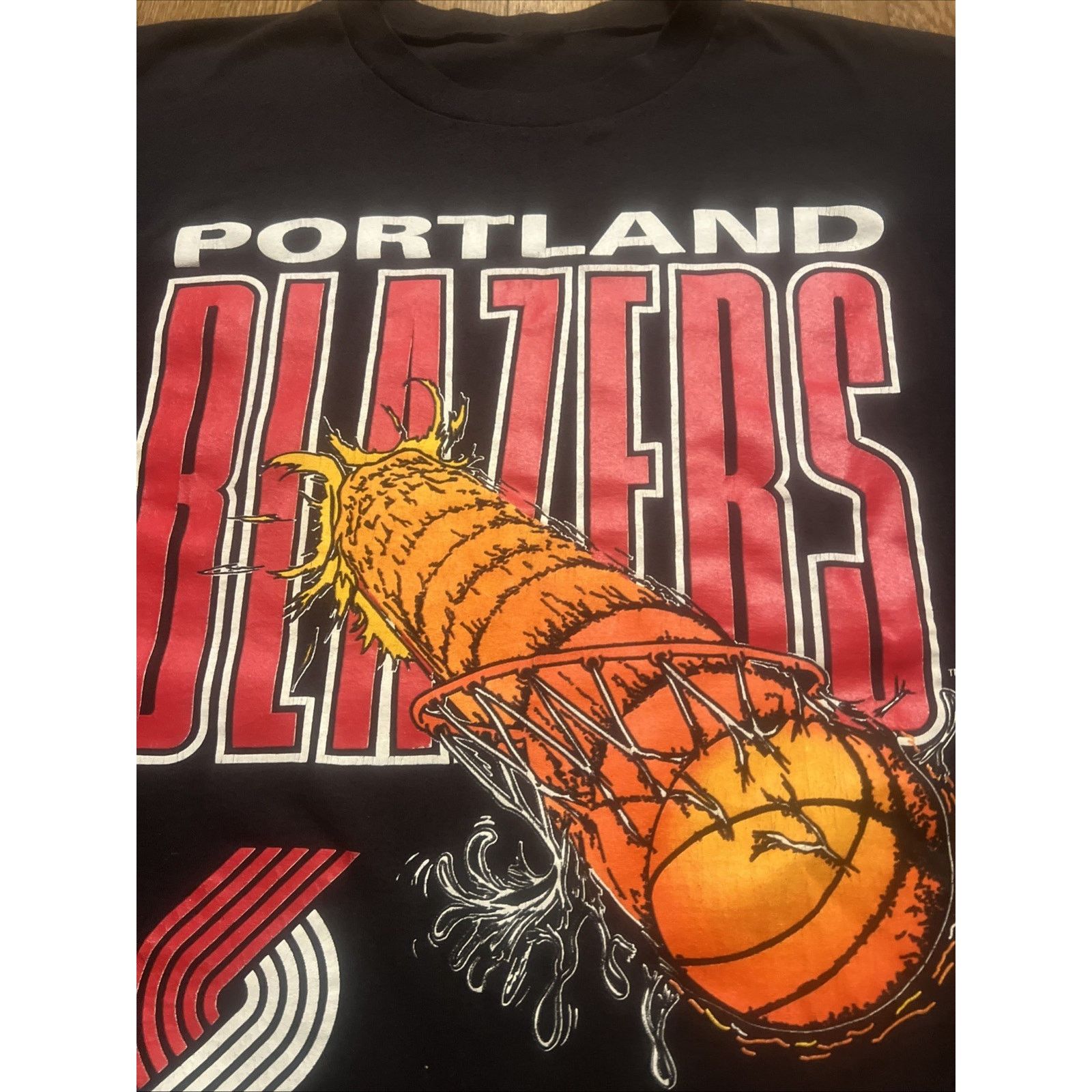 (+)PEOPLE Vintage 90’s Portland Trailblazers NBA Graphic T Shirt 2XL Size US XXL / EU 58 / 5 - 5 Thumbnail