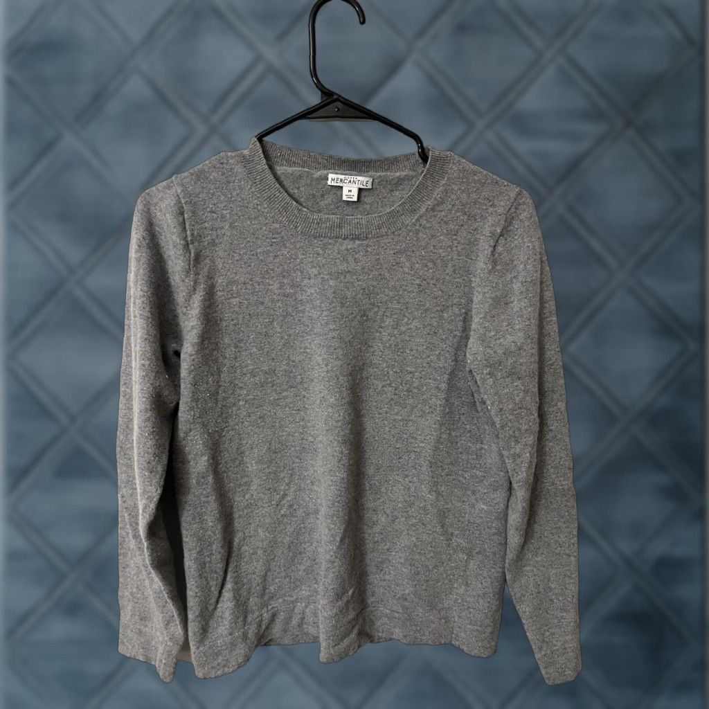 Vintage J.Crew Mercantile Sweater Women M Gray Cotton Blend Pullover Size M / US 6-8 / IT 42-44 - 1 Thumbnail