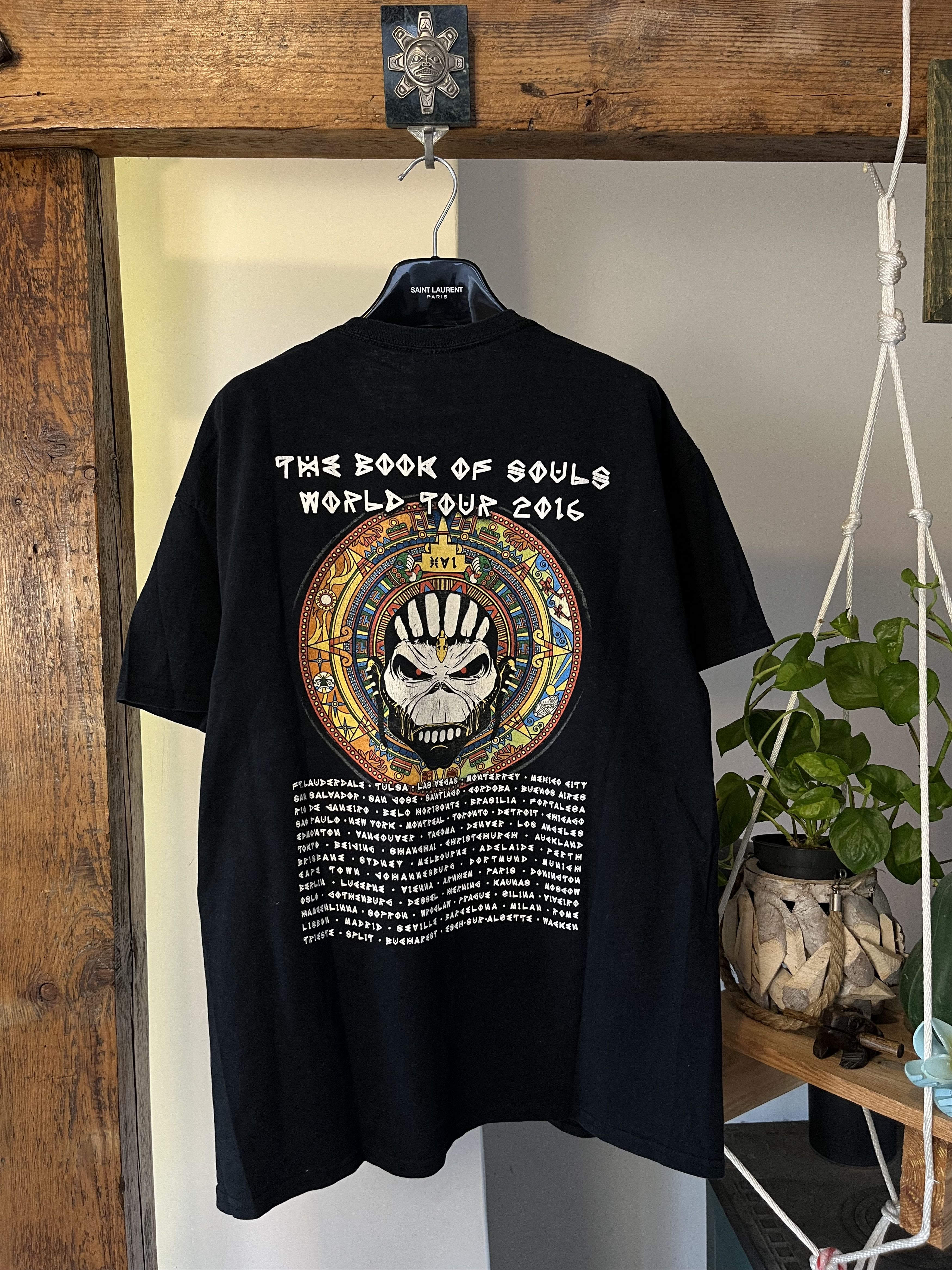 Band Tees × Iron Maiden Iron Maiden Aztec World Tour 2016 Tee Size US XL / EU 56 / 4 - 2 Thumbnail