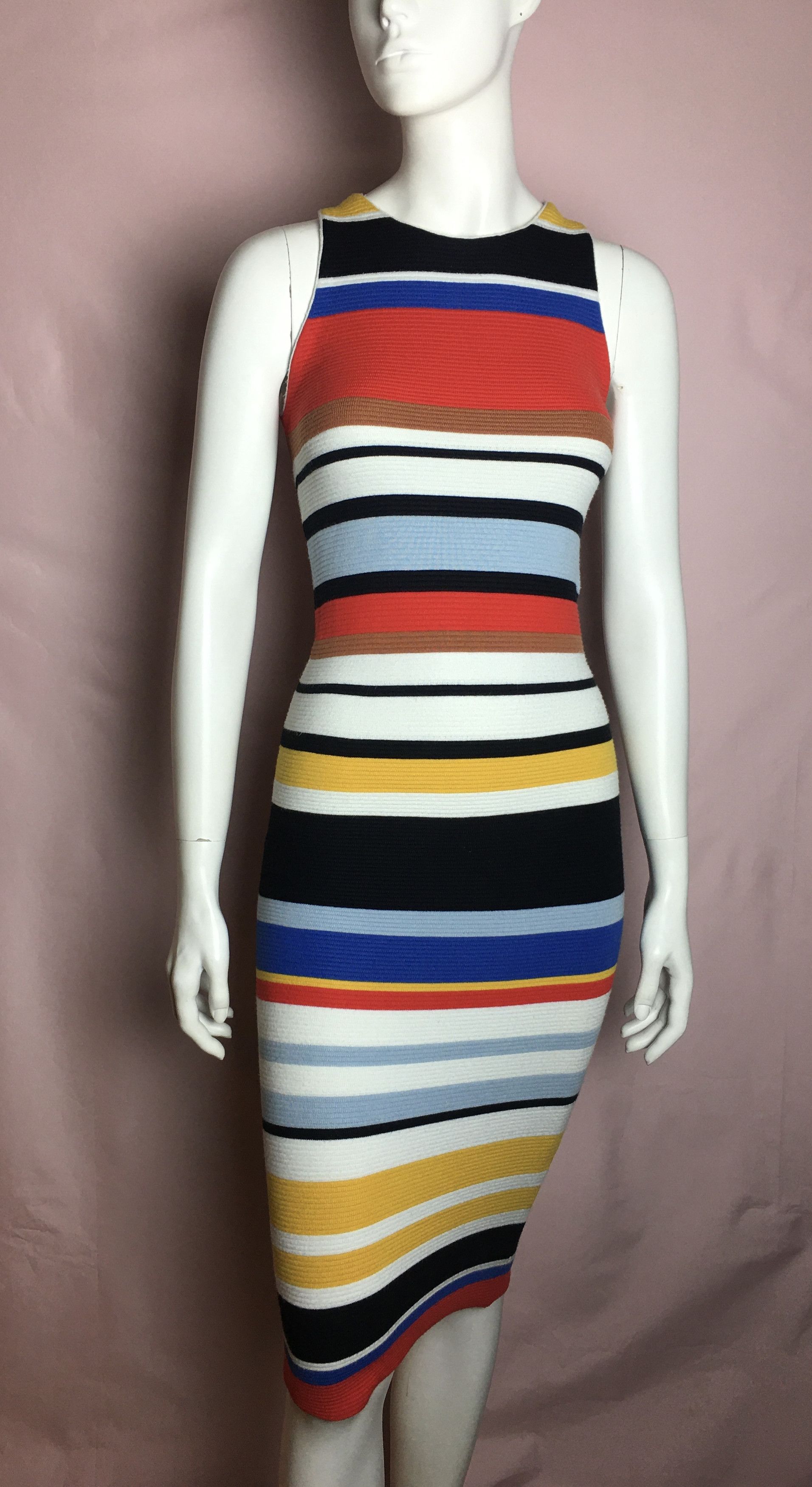 Alice + Olivia Alice + Olivia JENNER Ribbed Midi Dress Size XS / US 0-2 / IT 36-38 - 3 Thumbnail