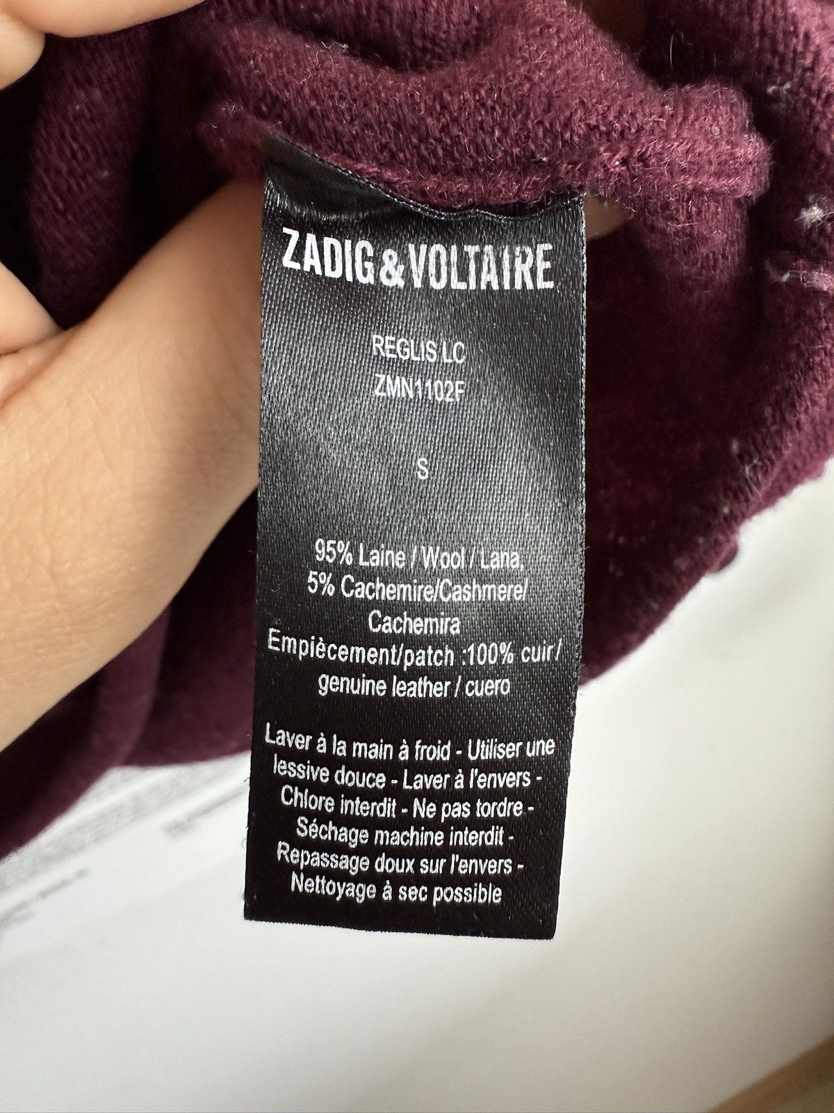 Designer × Zadig & Voltaire Zadig & Voltaire wool and cashmere sweater S designer luxury Size S / US 4 / IT 40 - 6 Thumbnail