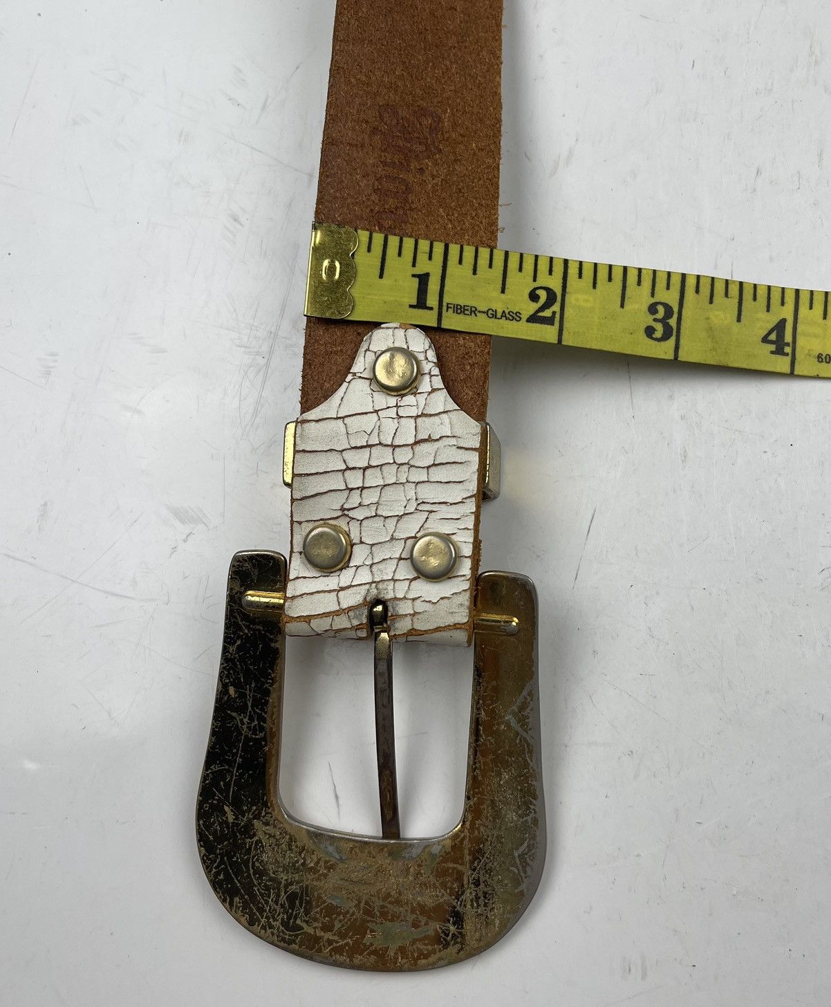 Other distressed studded leather belt tc33 Size 36 - 9 Thumbnail