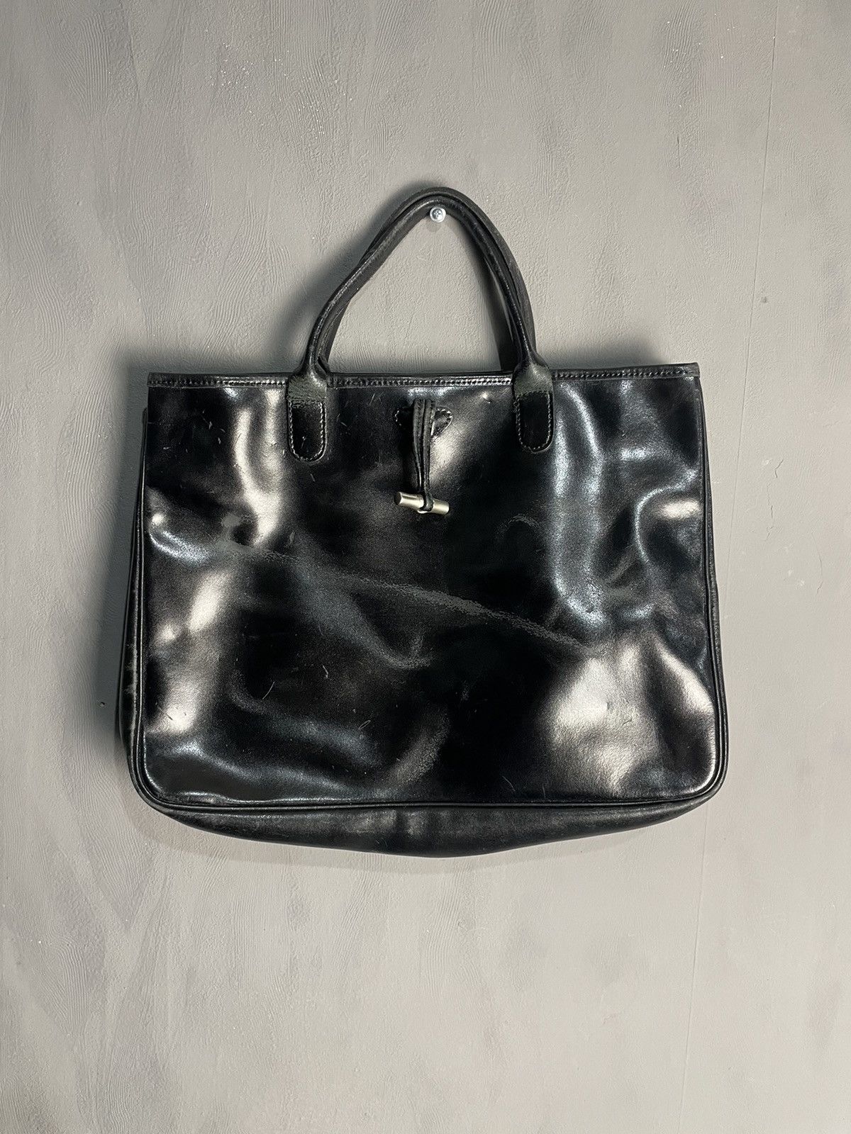 Longchamp LONGCHAMP Large Black Leather Silver Toggle Shoulder Bag EUC Size ONE SIZE - 12 Thumbnail