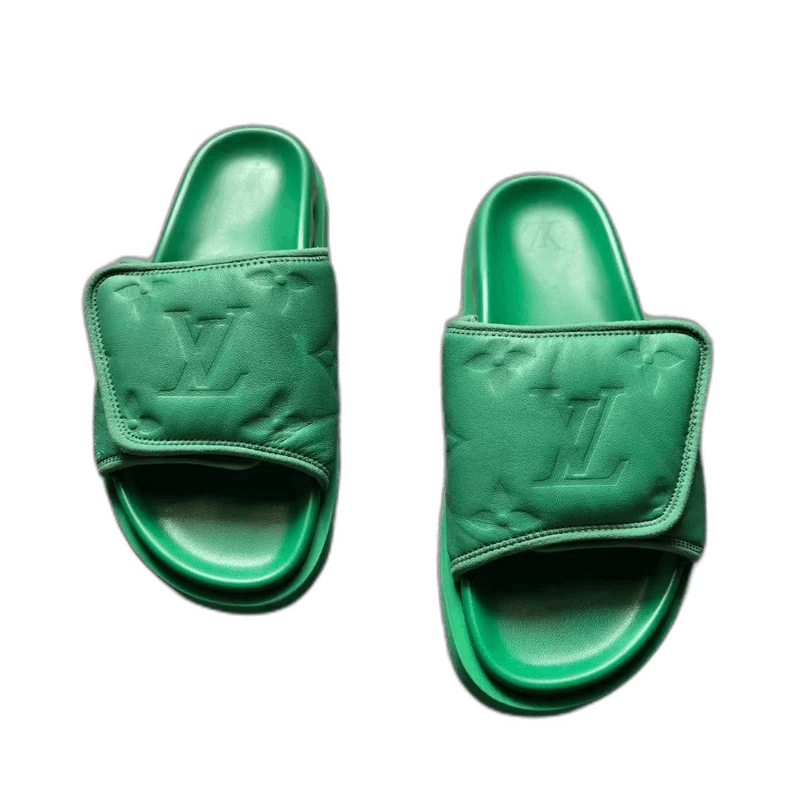 Louis Vuitton LOUIS VUITTON Miami Green Slide Sandals Size US 8 / EU 41 - 1 Thumbnail