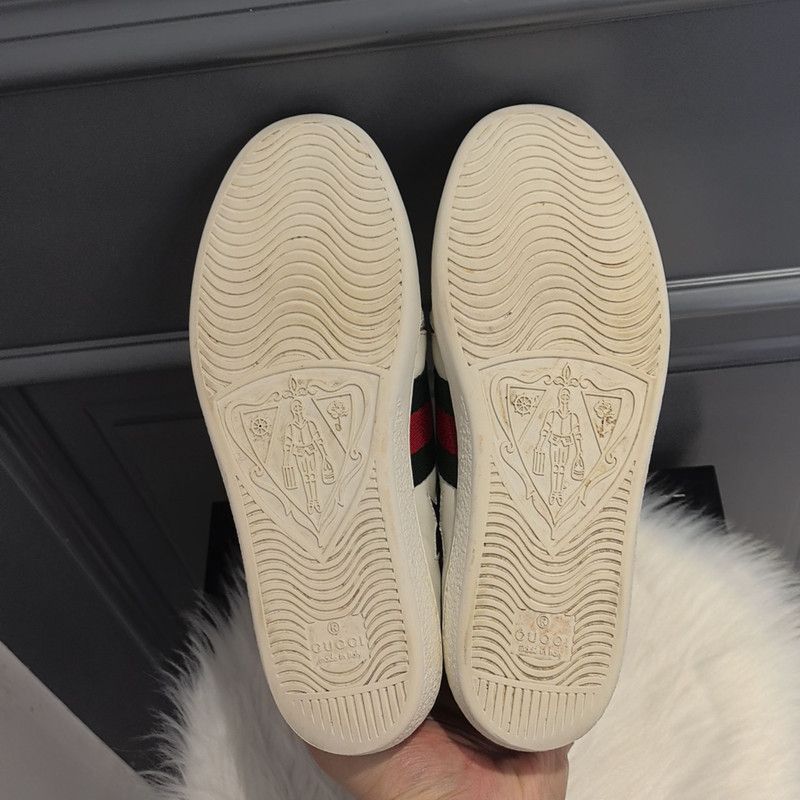 Gucci Gucci Ace Leather Star Sneakers for Women -2508 Size US 6 / IT 36 - 4 Thumbnail