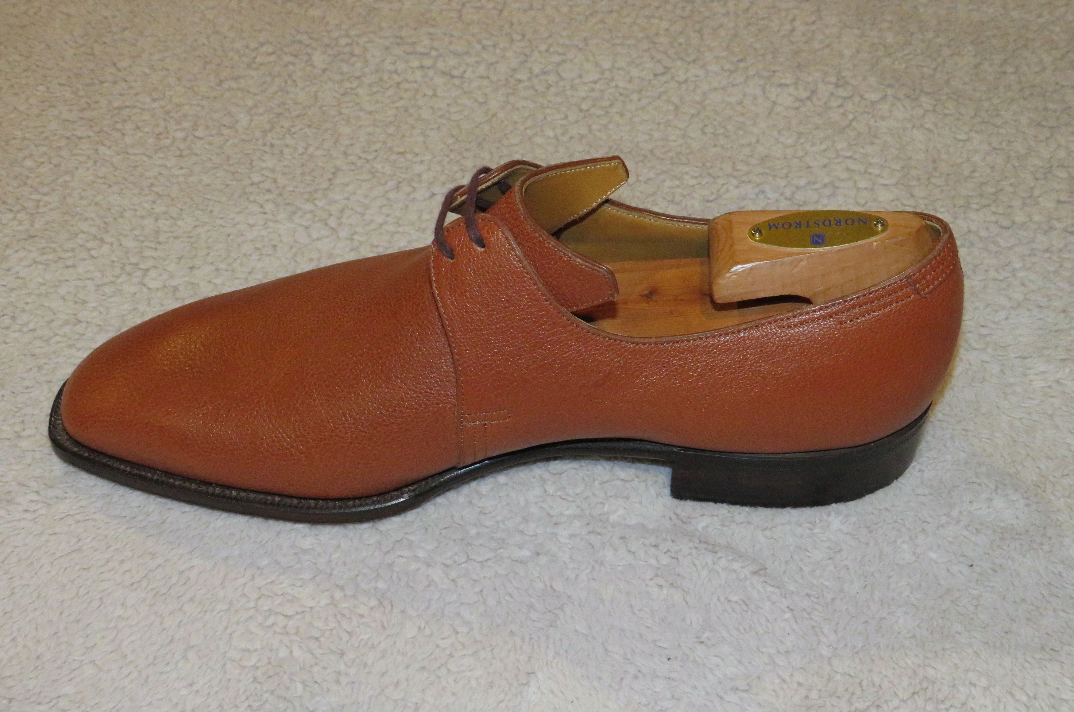 Corthay Arca Pullman Tan Pebbled Leather Two Eyelet Derby 8.5 NWOB Size US 8.5 / EU 41-42 - 3 Thumbnail
