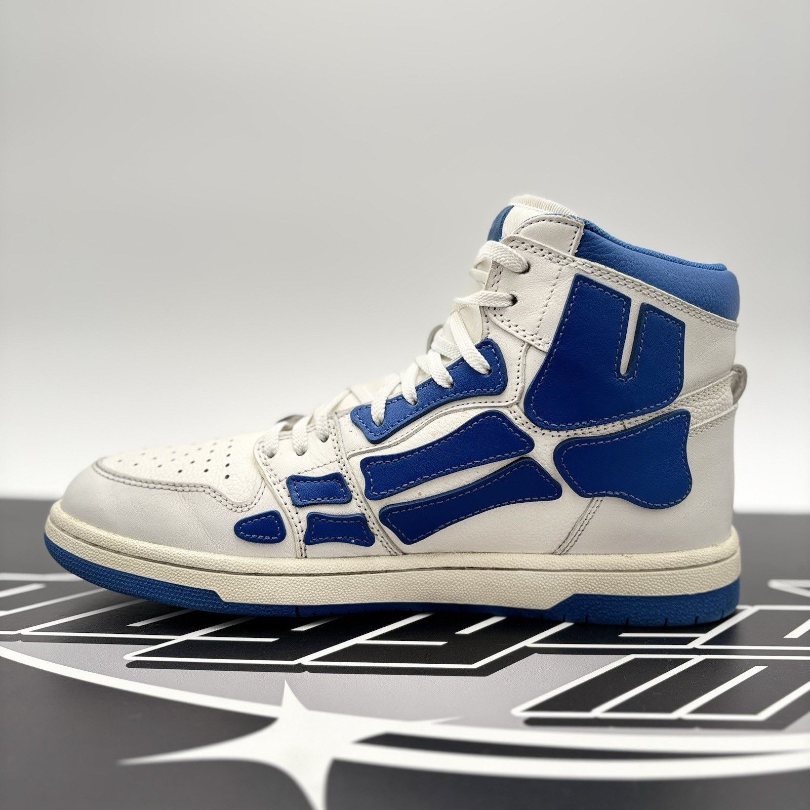 Amiri Amiri Skel High Top ' White Blue ' | GOOD CONDITION! Size US 10 / EU 43 - 4 Thumbnail