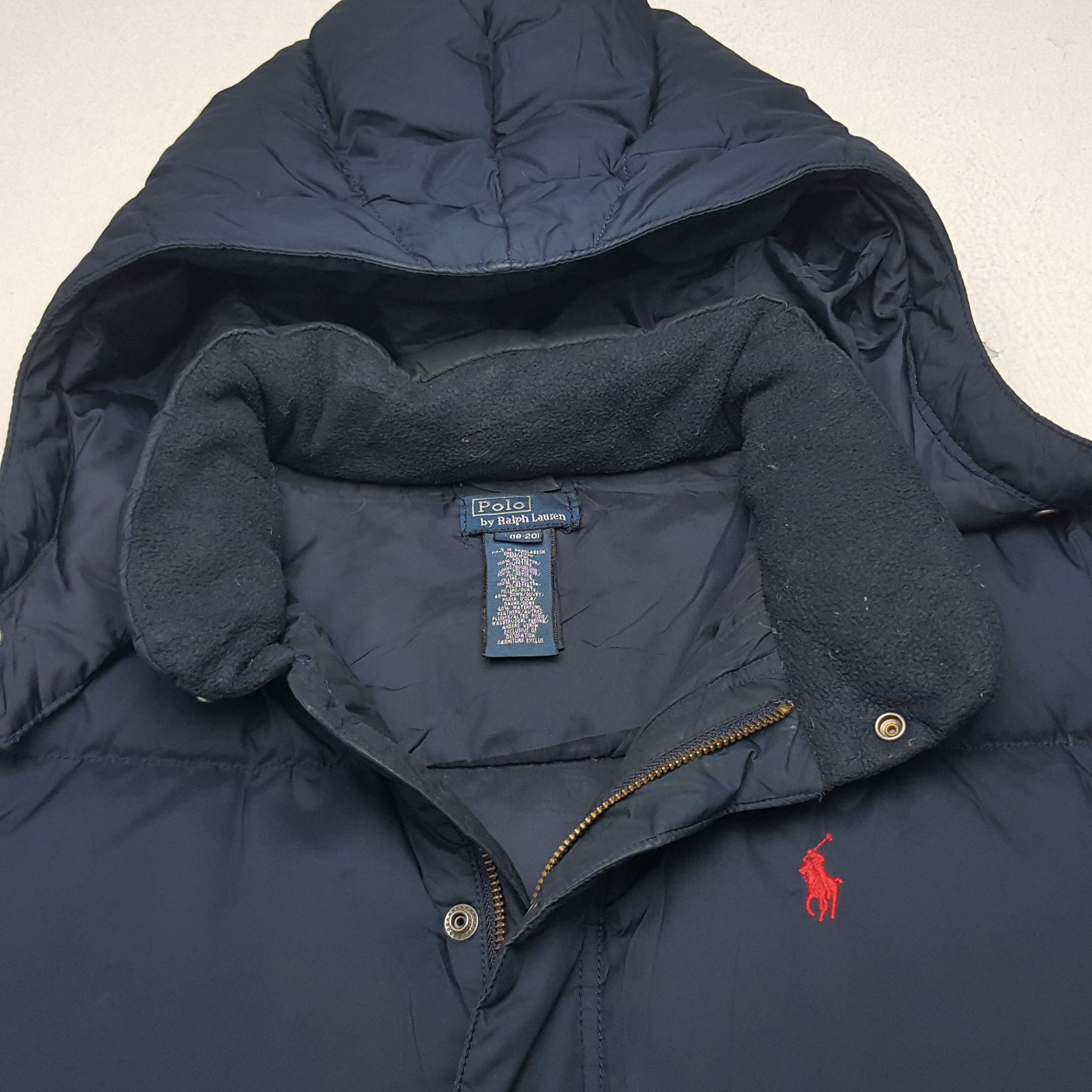 Polo Ralph Lauren × Vintage Vintage Polo Ralph Lauren Puffer Winter Jacket Hoodie Size US L / EU 52-54 / 3 - 4 Thumbnail