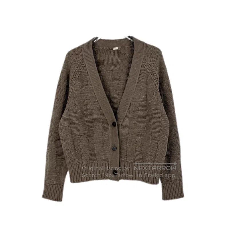 Hermes Hermes Gray beige wool cardigan, drop shoulder style Size XS / US 0-2 / IT 36-38 - 1 Thumbnail