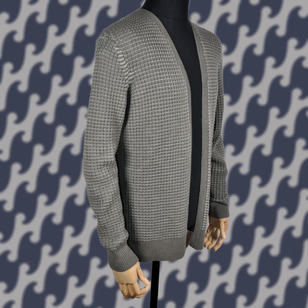 Allsaints All Saints Eydon Open Cardigan Sweater Gray Men's S Cardigan Knit Cotton Slim Classic Shirt? Size US S / EU 44-46 / 1 - 1 Thumbnail