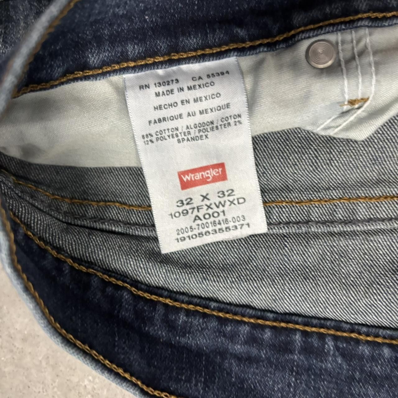 Japanese Brand × Vintage Crazy Vintage Y2K/2000s Faded Dark Wash Grunge Denim Jeans! Size US 32 / EU 48 - 8 Thumbnail