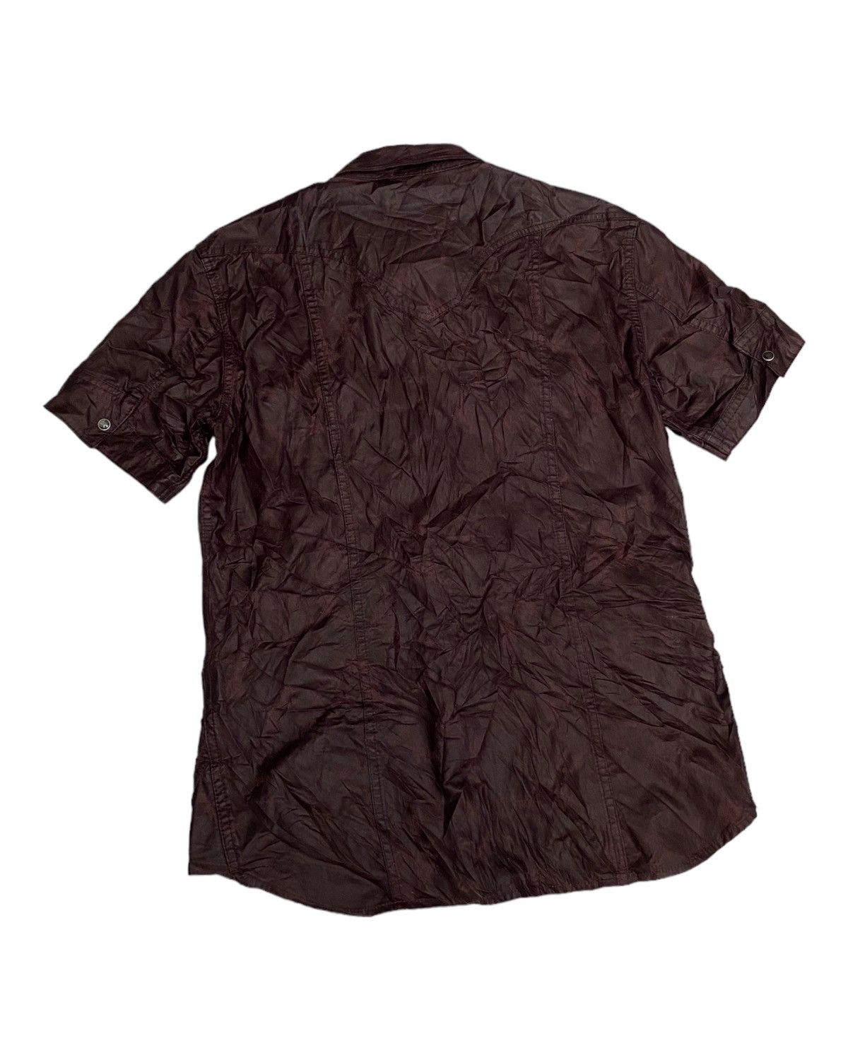 If Six Was Nine 🔥HIDEAWAYS NICOLE WAXED LEATHER BUTTON SHIRT Size US S / EU 44-46 / 1 - 4 Thumbnail