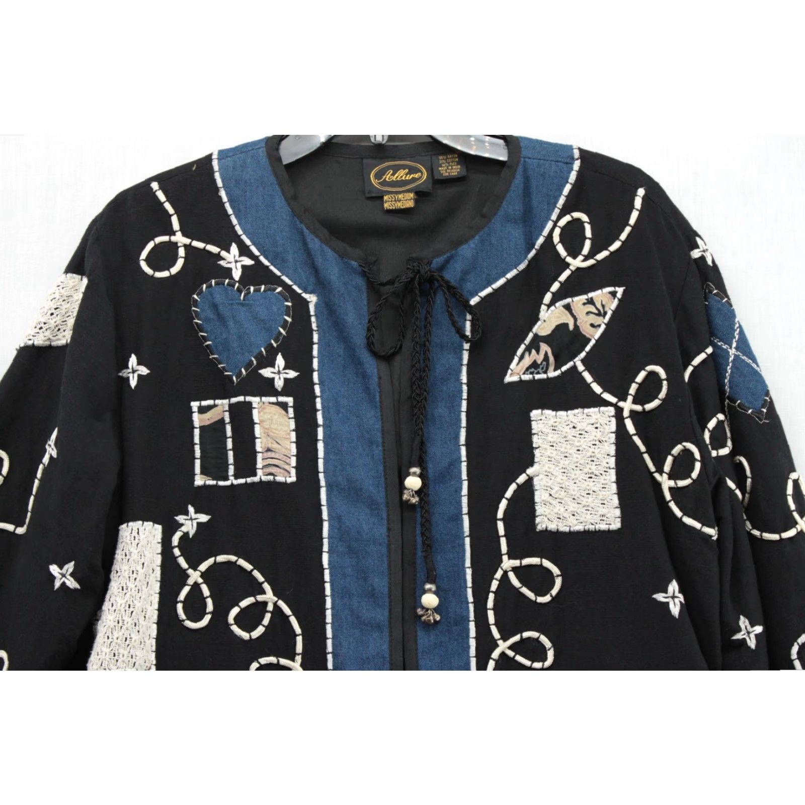 Vintage VINTAGE ALLURE Missy Jacket Women’s M Black Coat Tapestry Embroidered Old Money 80s 90s City Classic Designer Size M / US 6-8 / IT 42-44 - 2 Thumbnail
