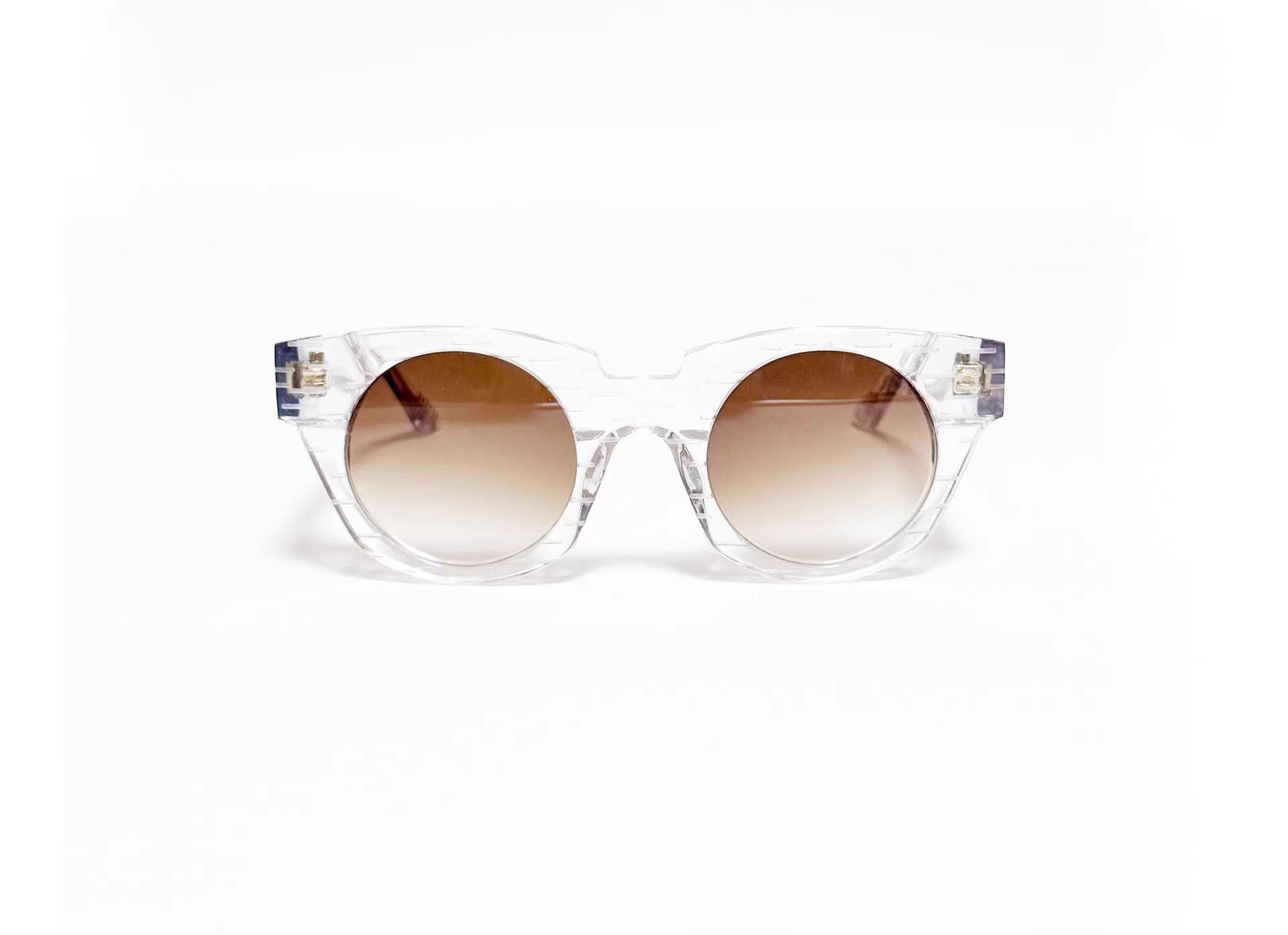 Yohji Yamamoto Yohji Yamamoto slook 003 clear acetate brown lens gold Size ONE SIZE - 1 Thumbnail