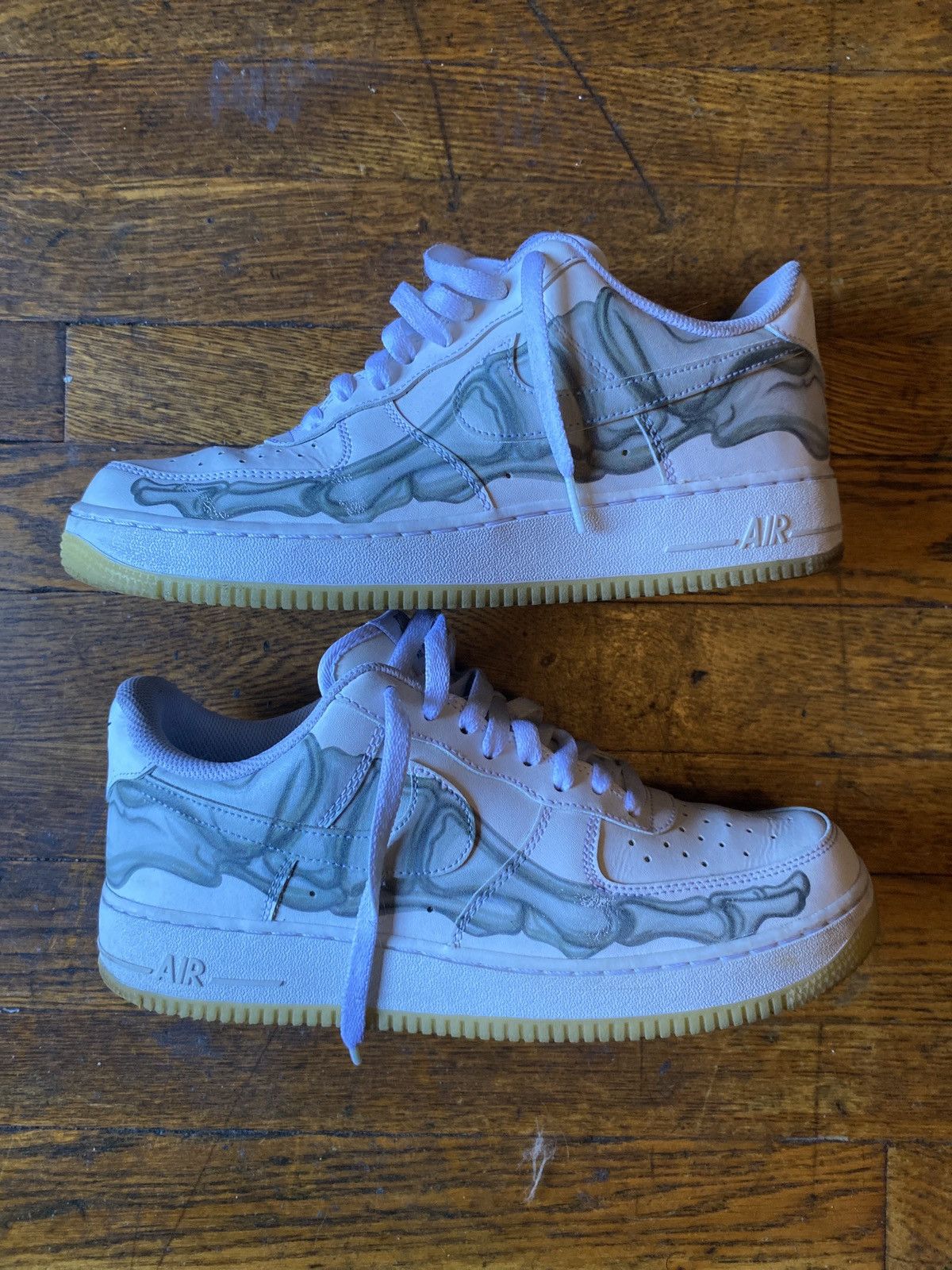 Nike Nike Air Force 1 Low Skeleton Halloween (2018) Size US 9.5 / EU 42-43 - 3 Thumbnail