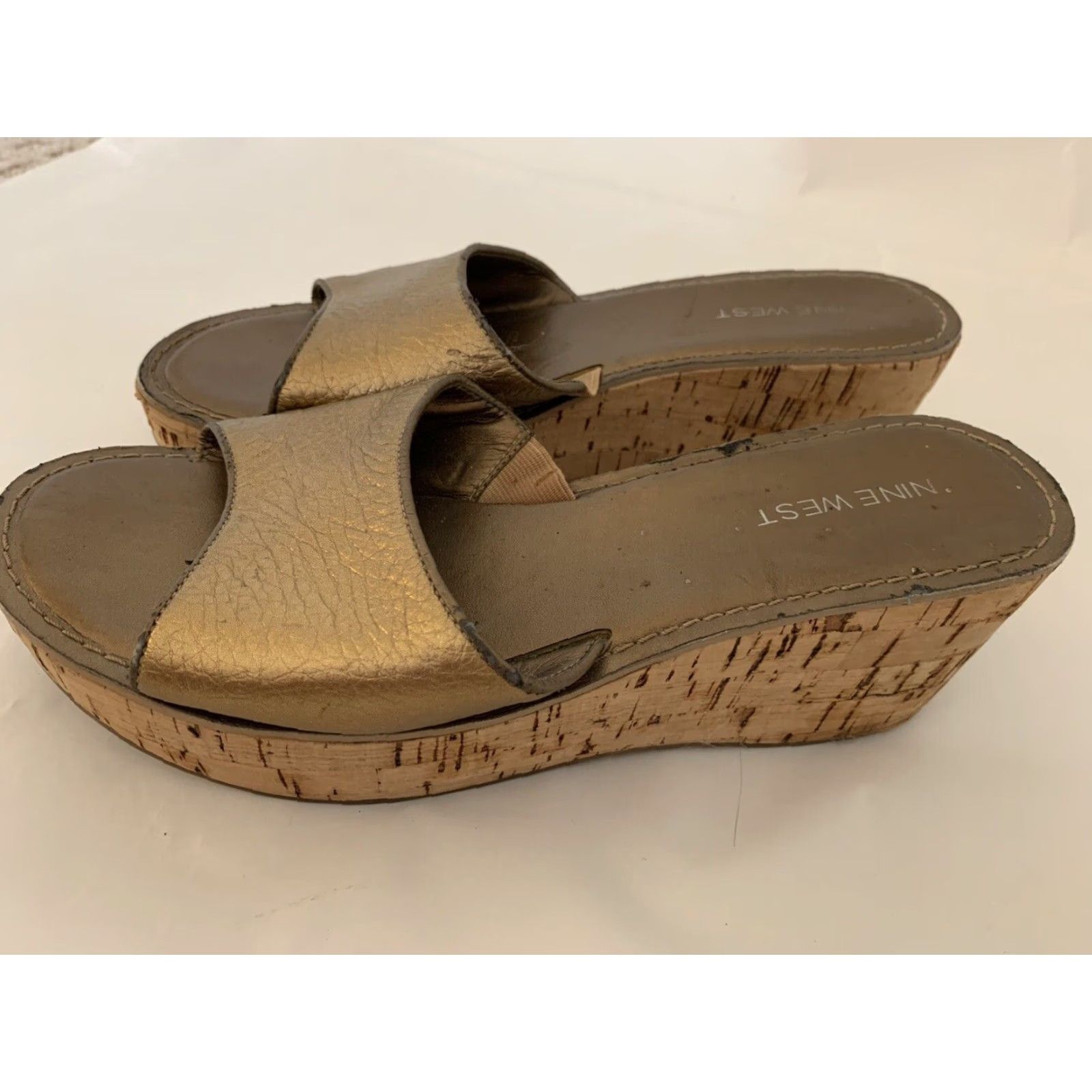Nine West Nine West Cork Wedge Sandal Women Size 9.5 Copper Bronze Size US 10 / IT 40 - 2 Thumbnail