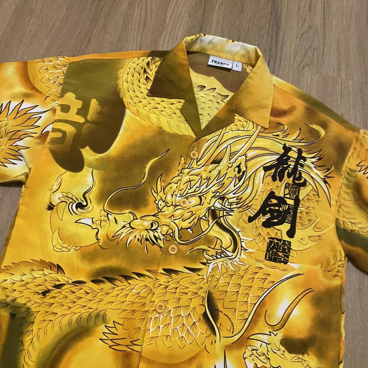 Other Yellow and black Vintage Boxy Japan Anime dragon Size US L / EU 52-54 / 3 - 3 Thumbnail