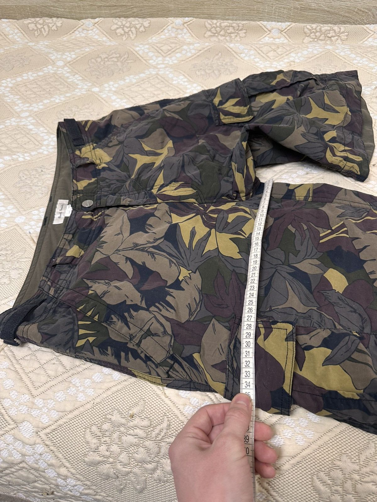 Paul Smith 🔥 Paul Smith Camo Army Cargo Shorts Floral Vintage Swimwear Size US 32 / EU 48 - 8 Thumbnail