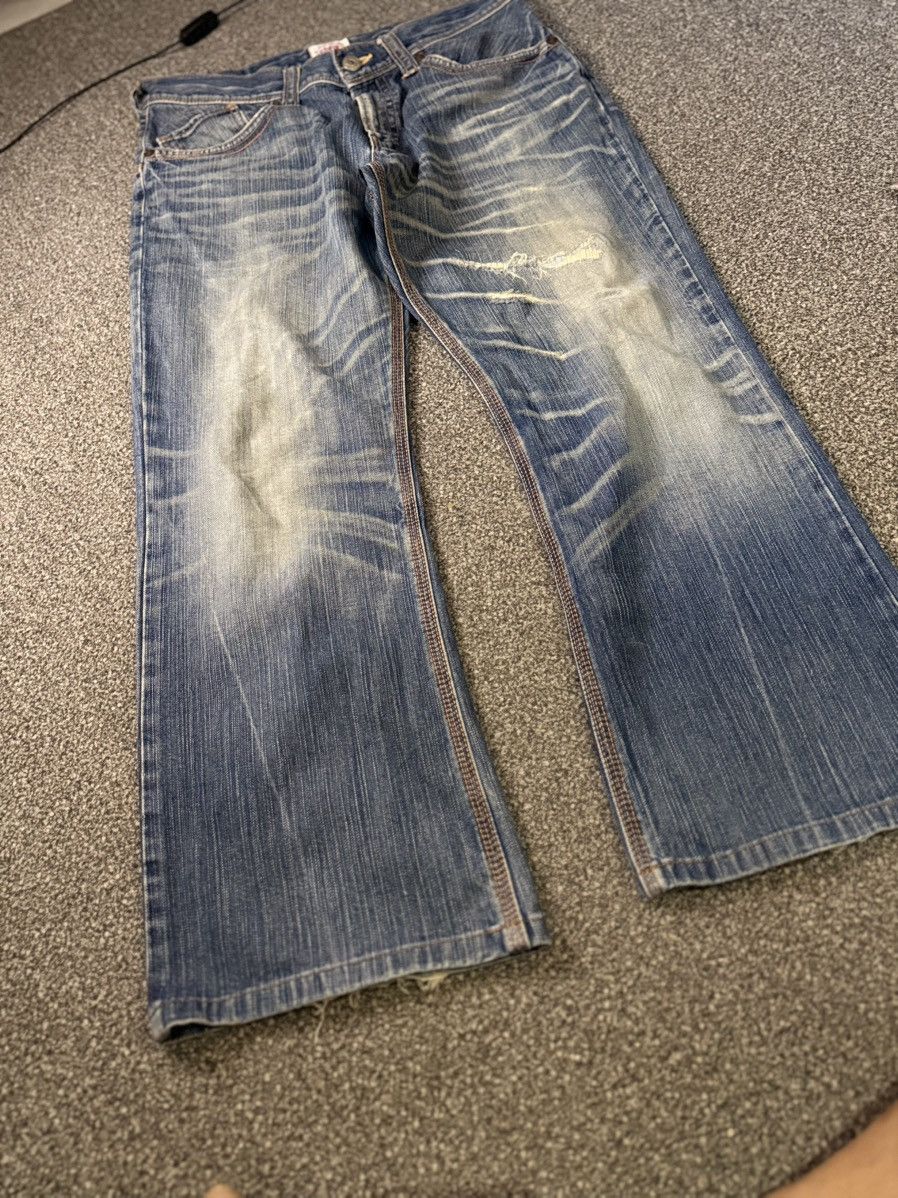Edwin Vintage 90s Japanese Edwin XV Distressed Baggy Flared Denim Size US 34 / EU 50 - 5 Thumbnail