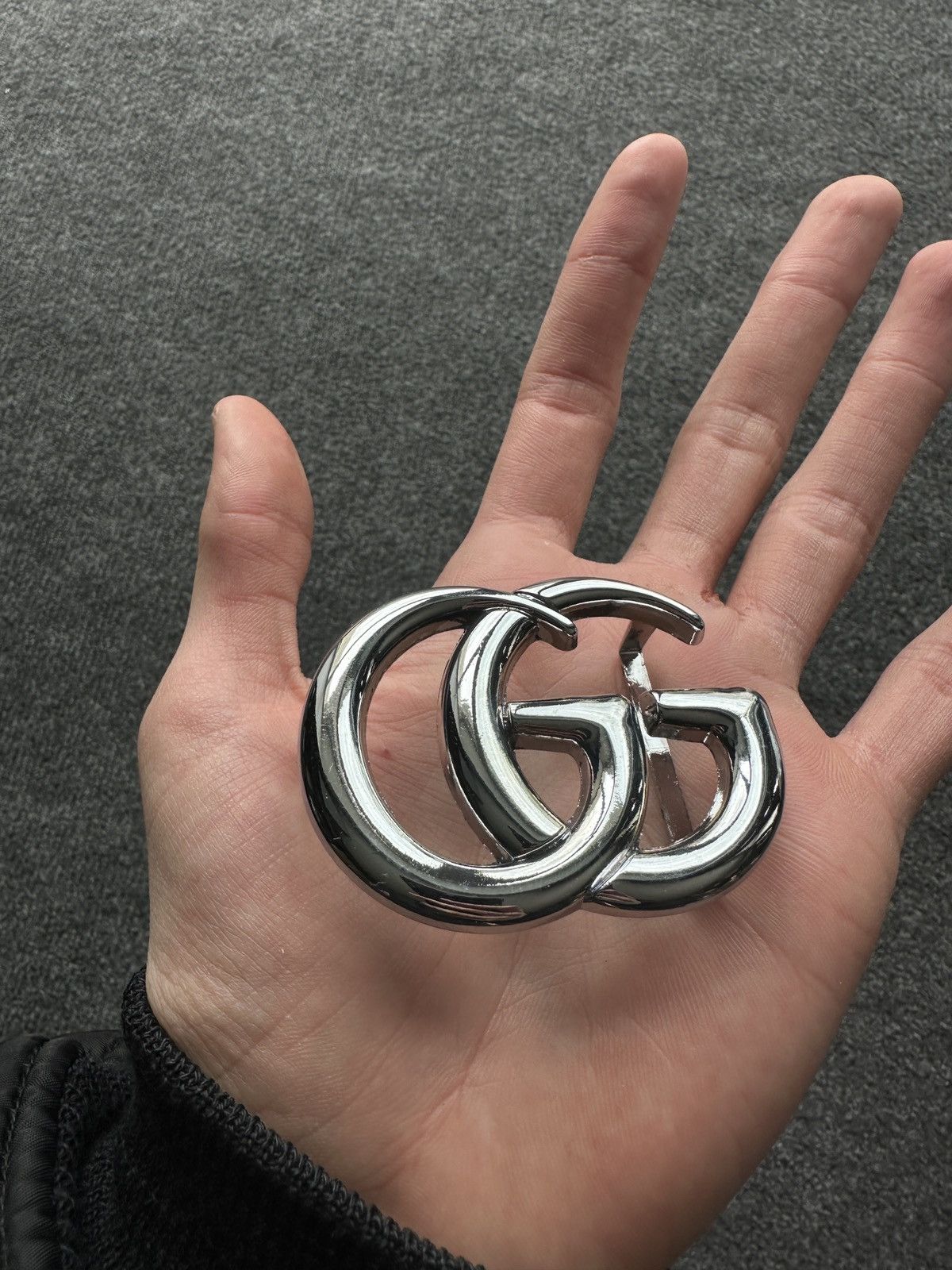 Other RARE🚨 BIG GG DOUBLE G MEN BUCKLE SILVER LOGO ONLY BUCKLE Size ONE SIZE - 2 Thumbnail