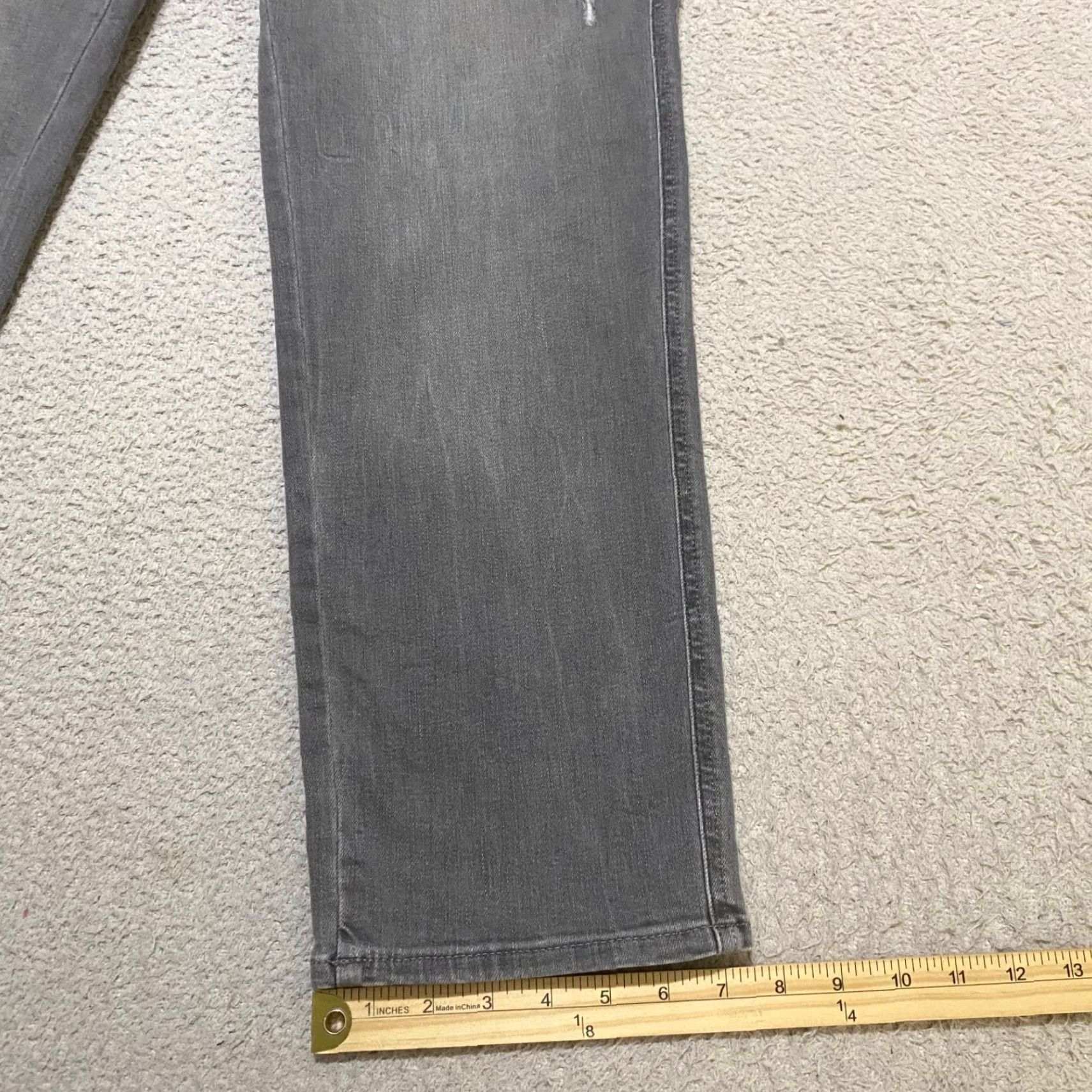 Vintage Chicos Jeans Gray Denim 16P Slim Straight High Rise Petite 5-Pocket Design Medium Wash Women Mens Girls Distress Size 38" / US 16 / IT 52 - 5 Thumbnail