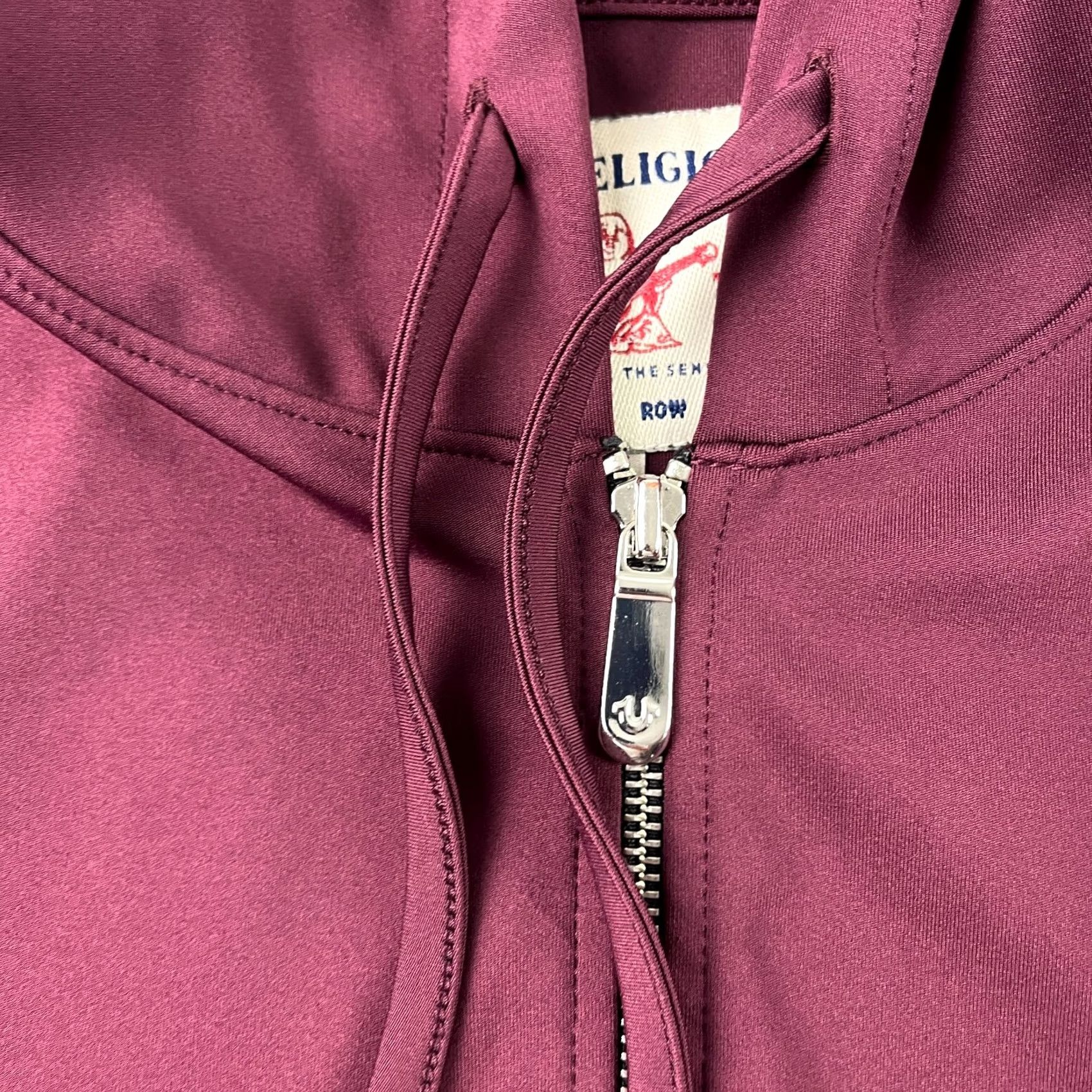 True Religion True Religion Hoodie XS Womens Burgundy Red Full Zip Jacket Monogram Logo Zipper Hooded Size XS / US 0-2 / IT 36-38 - 4 Thumbnail