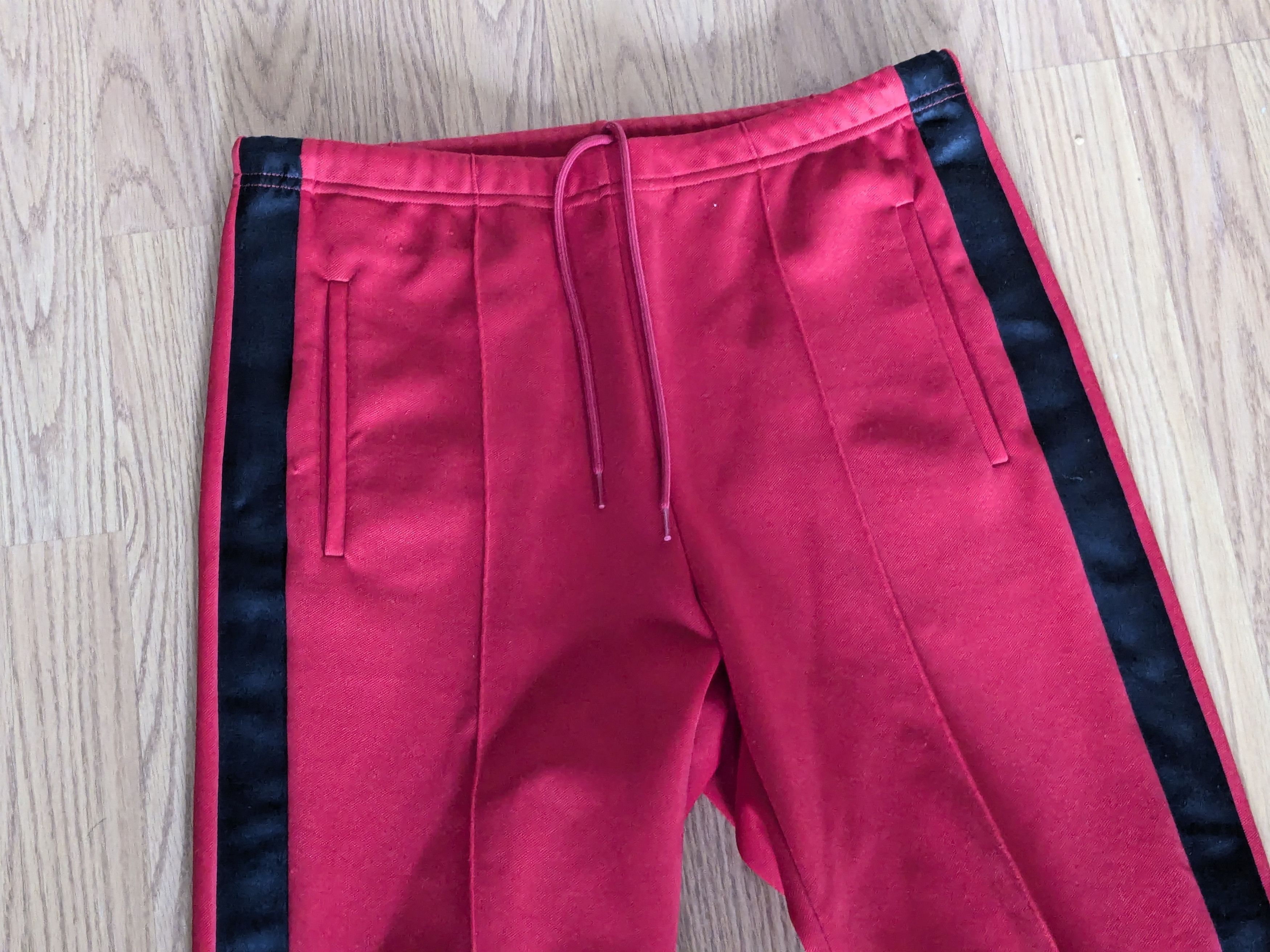 Maison Margiela Maison Margiela Track Pants Red Black Pleated 46 Straight Size US 30 / EU 46 - 2 Thumbnail