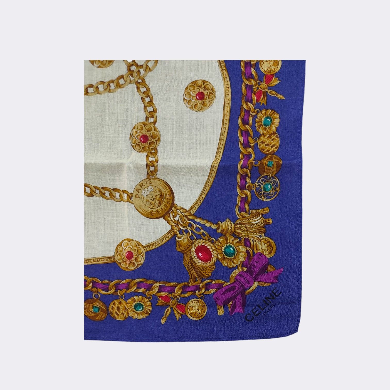 Celine Vintage Celine Handkerchief Neckerchief Bandana H422I Size ONE SIZE - 3 Thumbnail