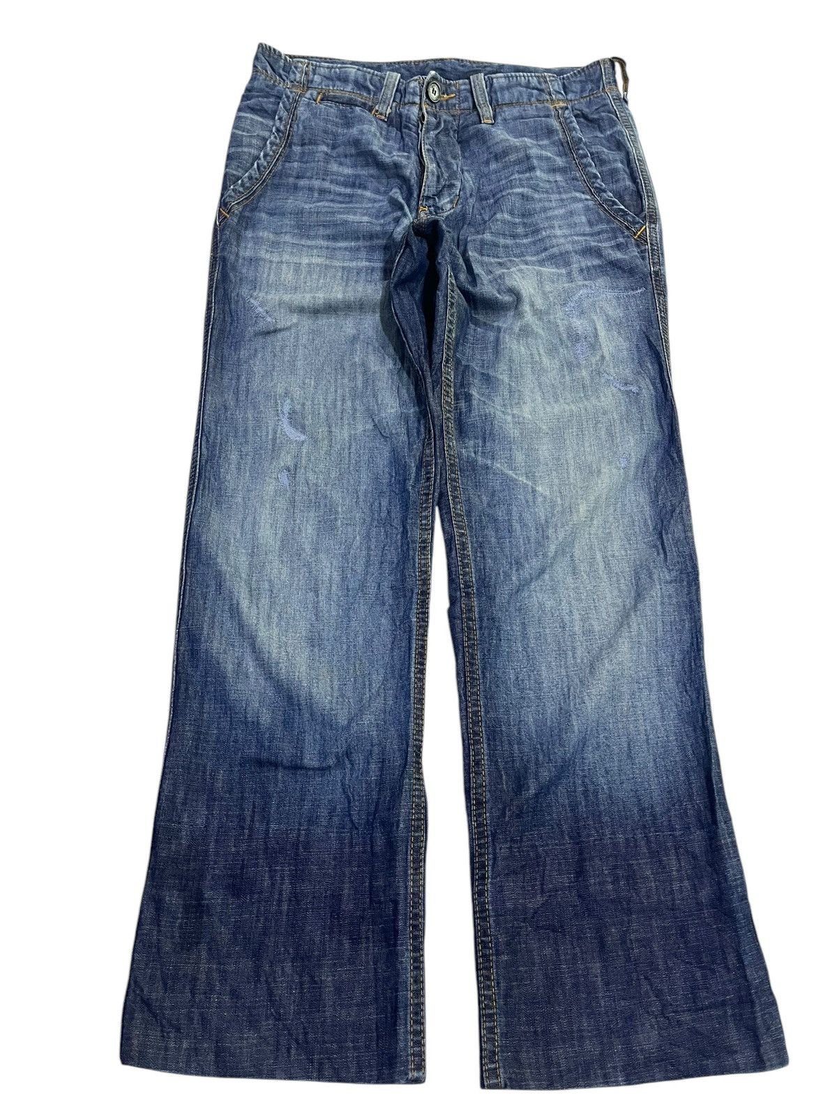 If Six Was Nine × Japanese Brand × True Religion VINTAGE TRUE RELIGION ROMAN PHOENIX WASHED BLUE JEANS Size US 32 / EU 48 - 1 Thumbnail