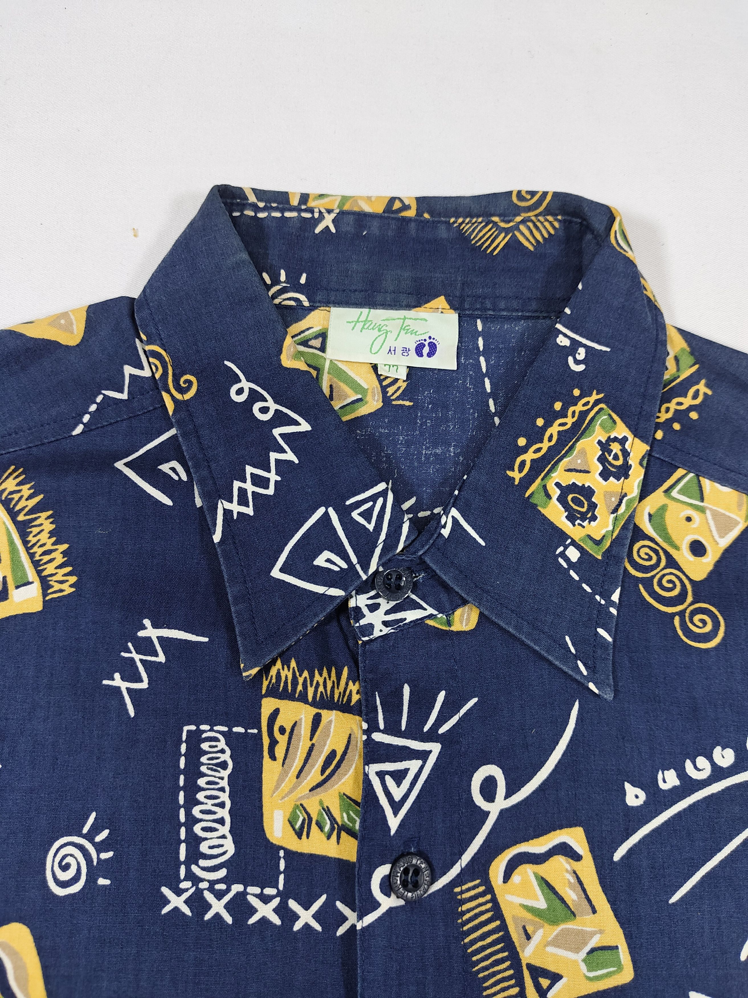 Hang Ten 💥Vtg Hangten Abstract Pop Art Graphic Short Shirt Size US M / EU 48-50 / 2 - 4 Thumbnail