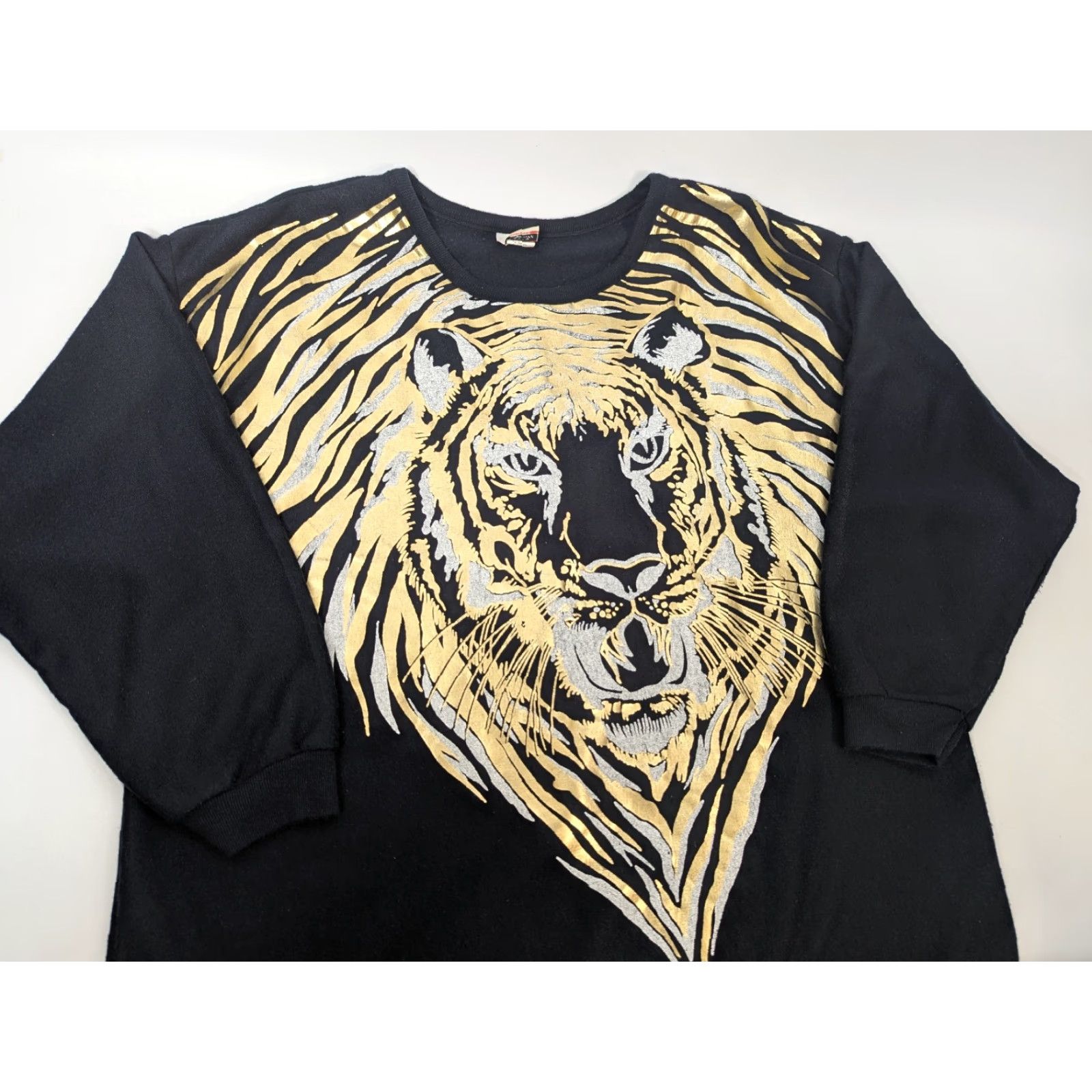 Vintage VINTAGE Nancy Scott Sweater Black 42 Womens Crew Neck Long Sleeve Cable-Knit Acrylic USA Fall 90s Graphic Print Mens Size M / US 6-8 / IT 42-44 - 6 Thumbnail
