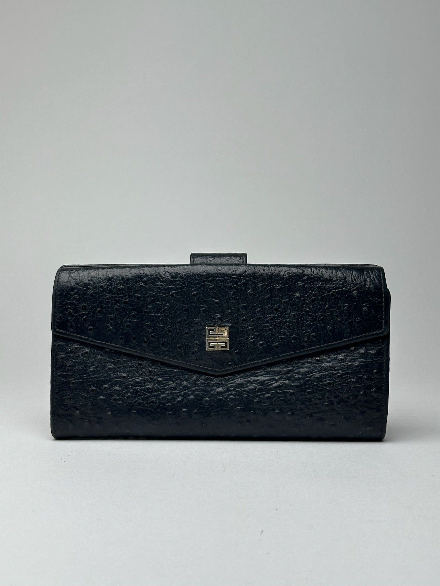 Givenchy Vintage Ostrich leather wallet black Size ONE SIZE - 1 Thumbnail