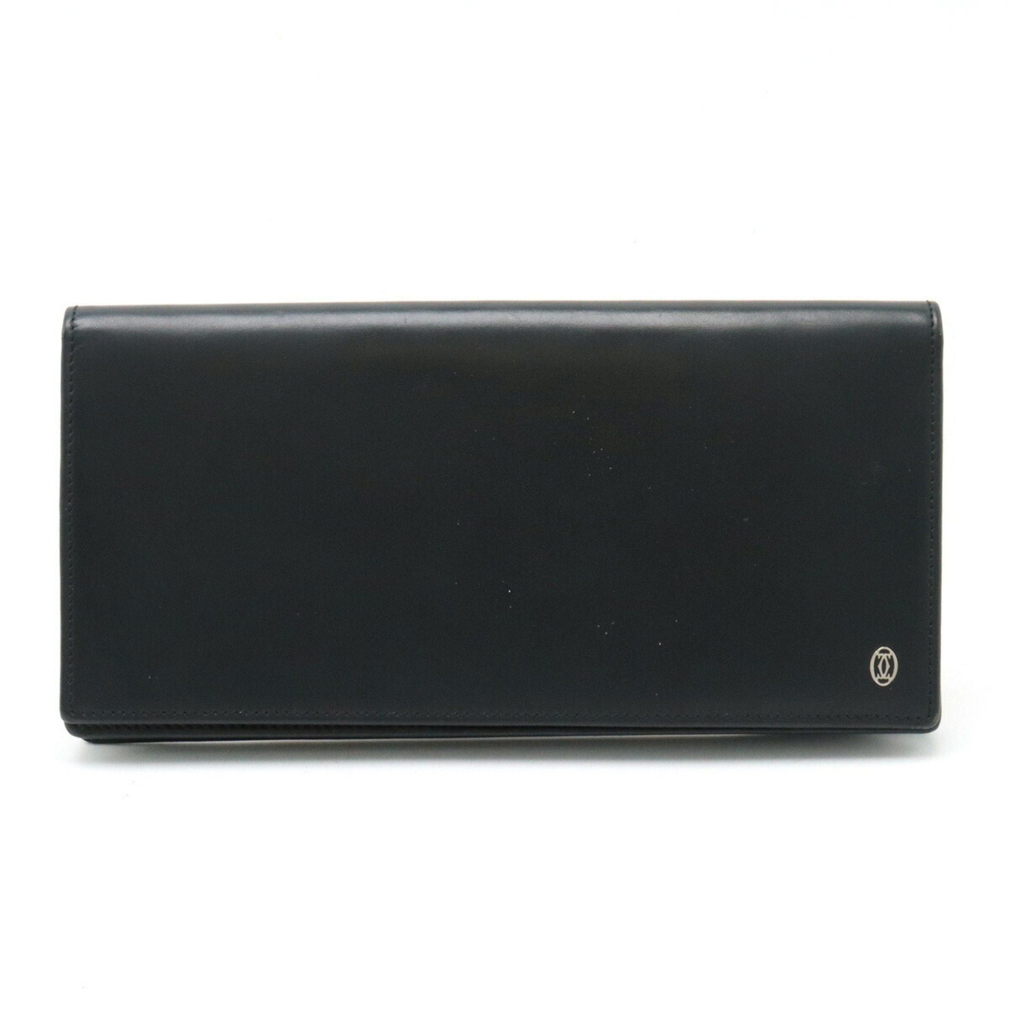 image of Cartier Pasha Line De Bi-Fold Long Wallet Calf Leather Black L3000440, Women's