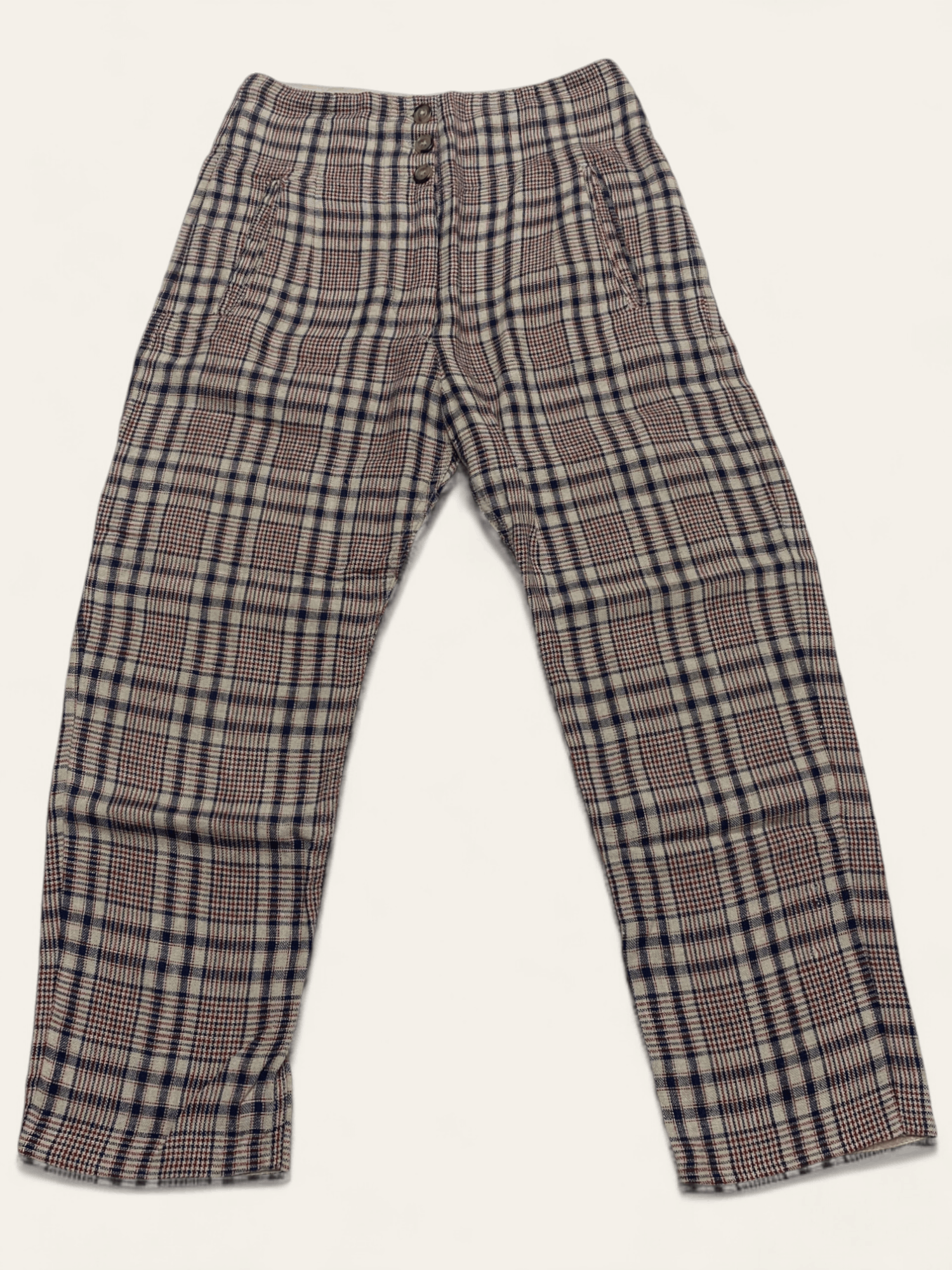 Isabel Marant 90s Vintage ISABEL MARANT Linen Checkered Pants Size 28" / US 6 / IT 42 - 1 Thumbnail
