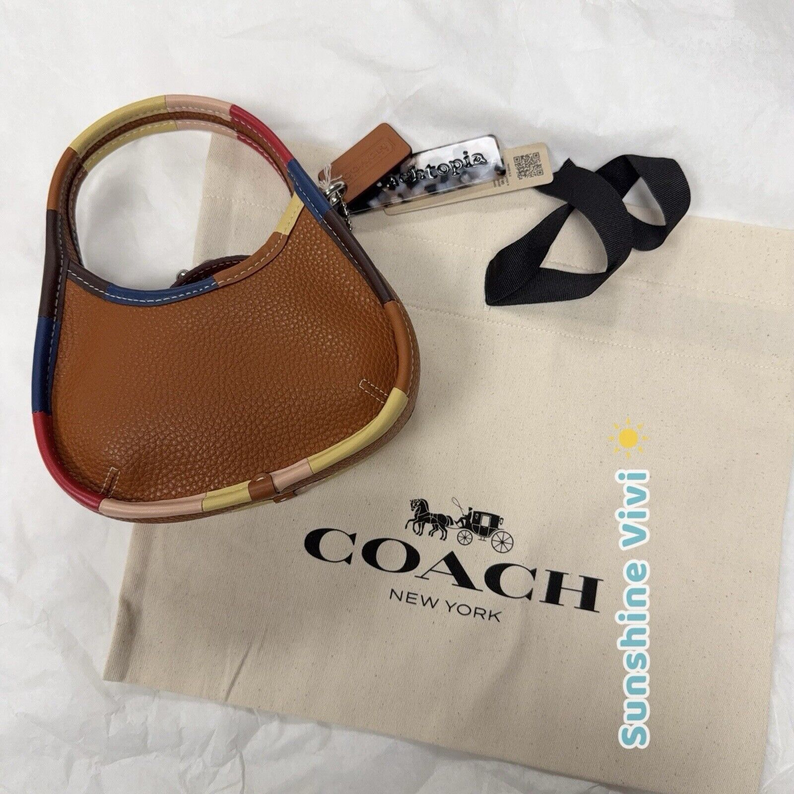 Coach NEW Coach Mini Ergo Bag Coachtopia 90s Rainbow CQ831 Size ONE SIZE - 2 Thumbnail