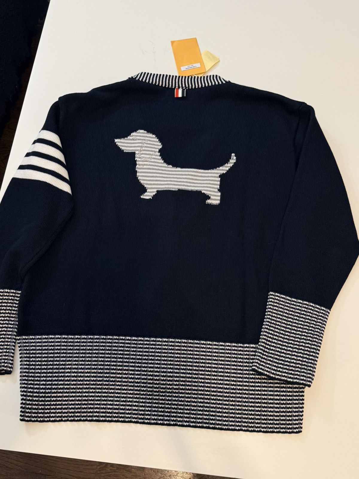 Thom Browne Thom Browne Men’s Hector Intarsia Cotton Cardigan Size US M / EU 48-50 / 2 - 12 Thumbnail