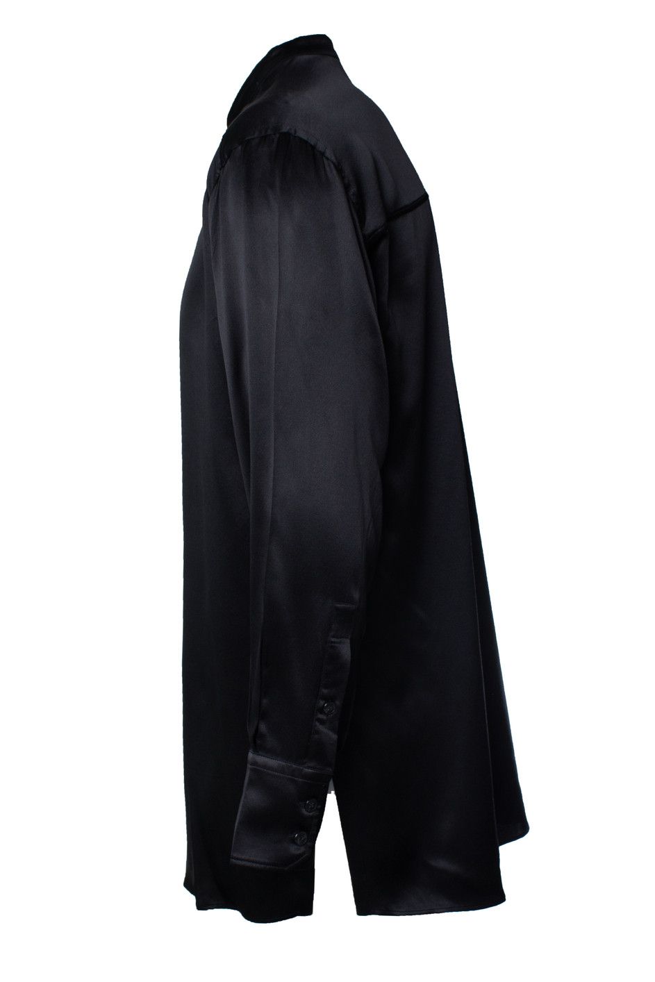 Dolce & Gabbana Dolce & Gabbana, Silk black shirt with round neck Size US M / EU 48-50 / 2 - 2 Thumbnail