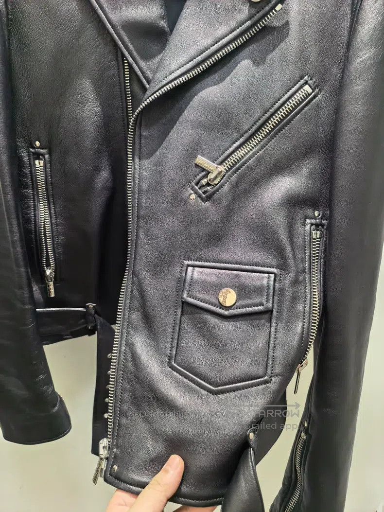 Versace Versace Heavy motorcycle men's leather jacket Size US M / EU 48-50 / 2 - 5 Thumbnail