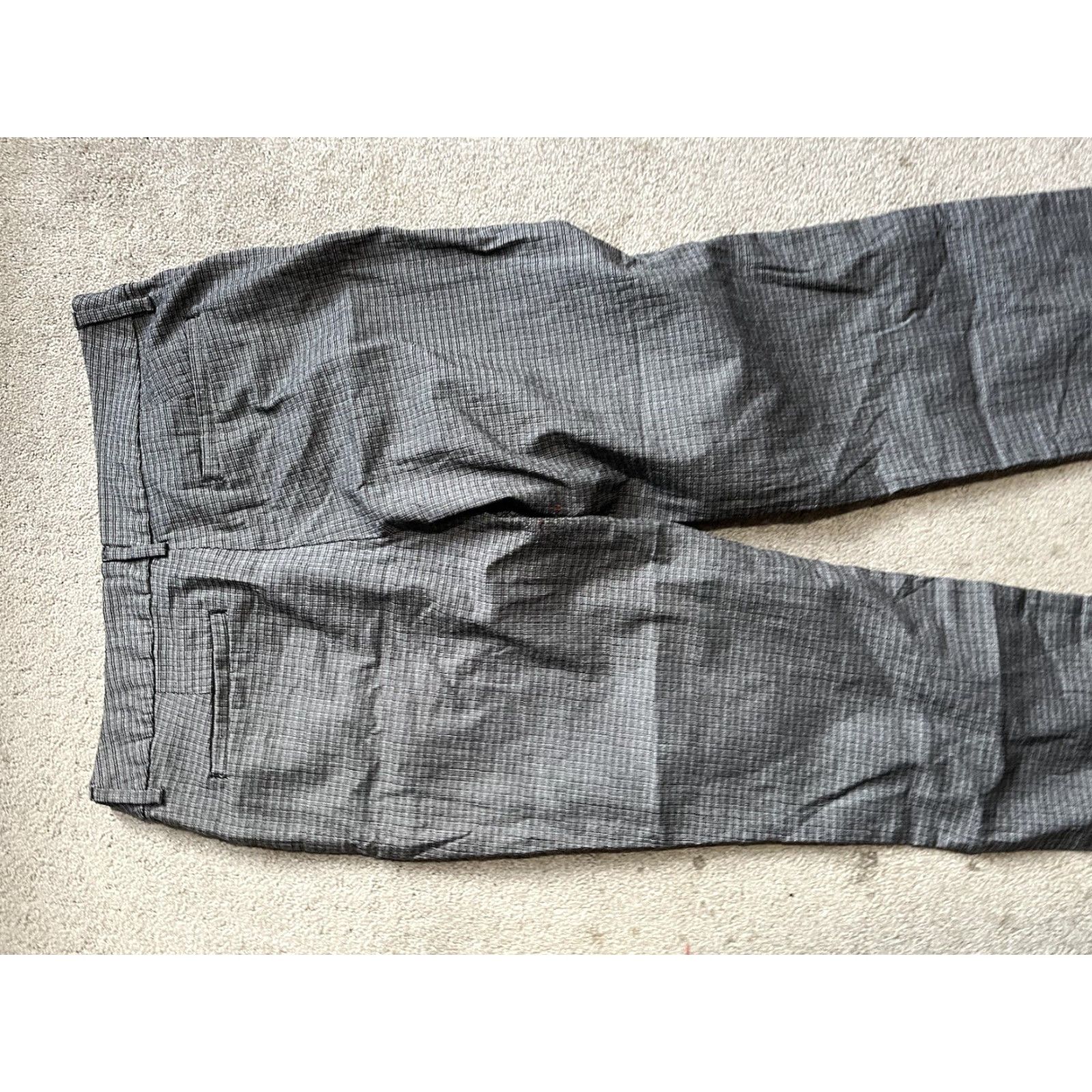 Lee Lee Pants Womens 14M Gray Plaid Waistband Stretch Twill Dress Pants Straight Size 36" / US 14 / IT 50 - 4 Thumbnail