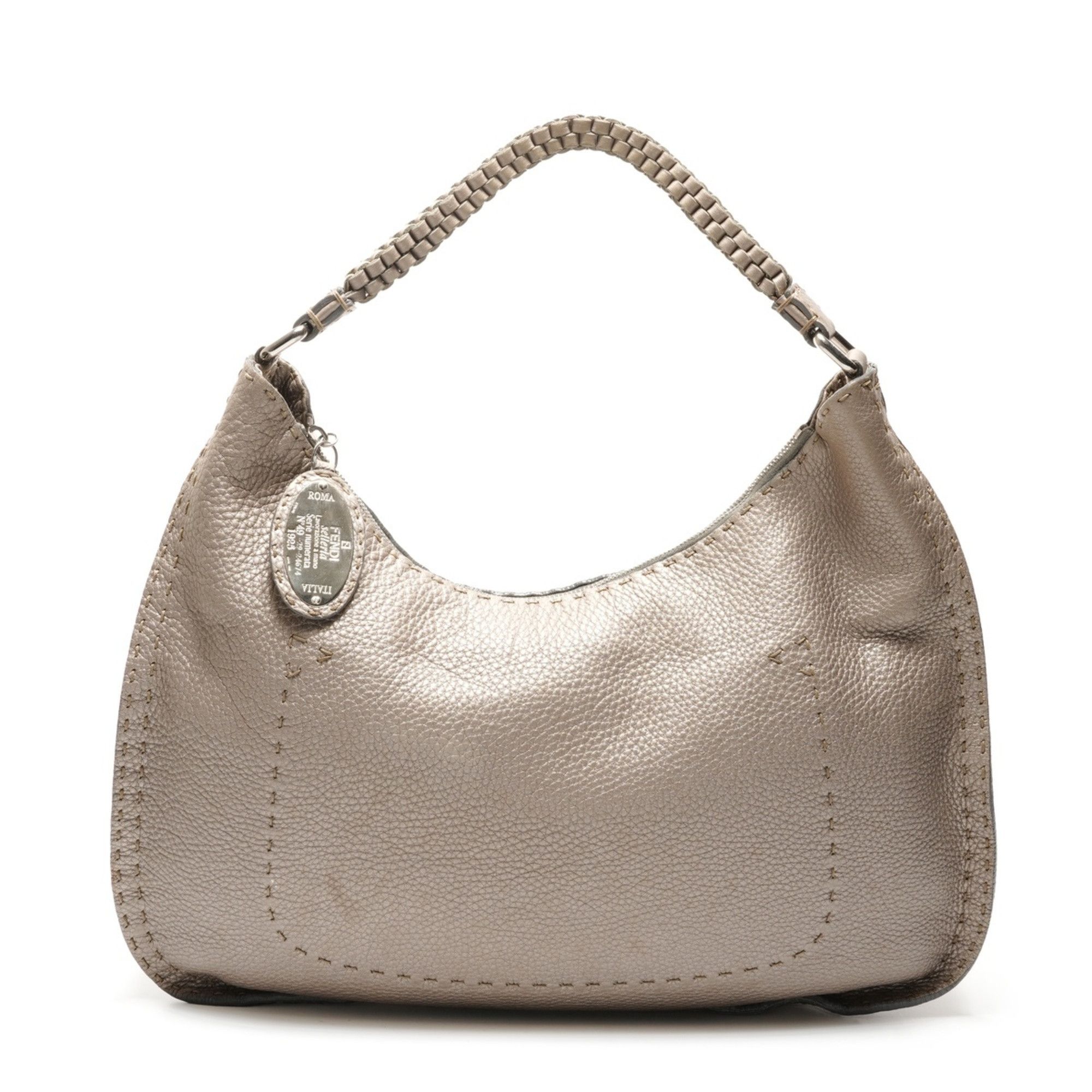 Fendi Fendi Selleria Hobo Shoulder Bag, Silver, WS26180 Size ONE SIZE - 1 Thumbnail