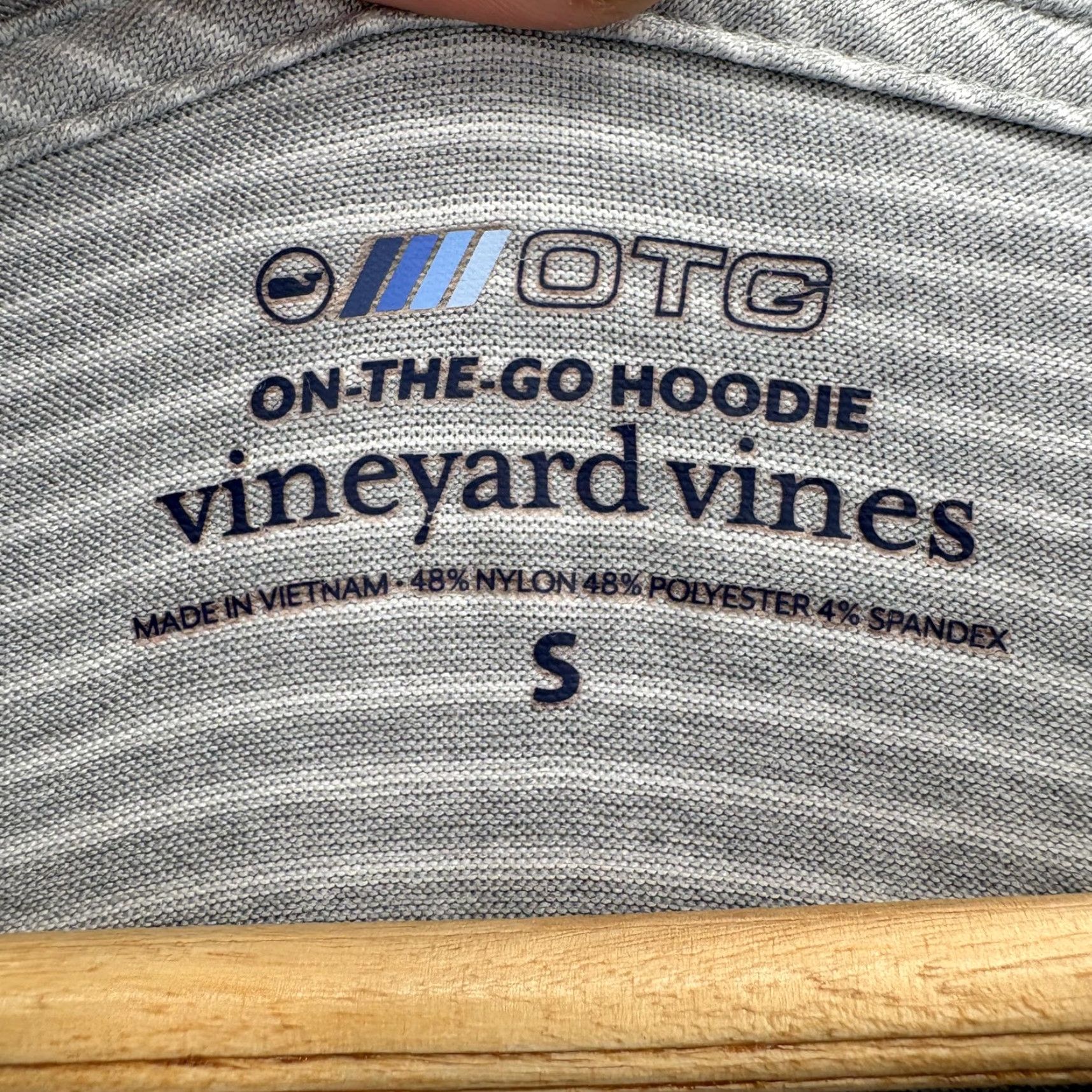 Vineyard Vines Vineyard Vines Hoodie Mens Small Gray OTG On-The-Go Lightweight Striped Stretch Size US S / EU 44-46 / 1 - 4 Thumbnail