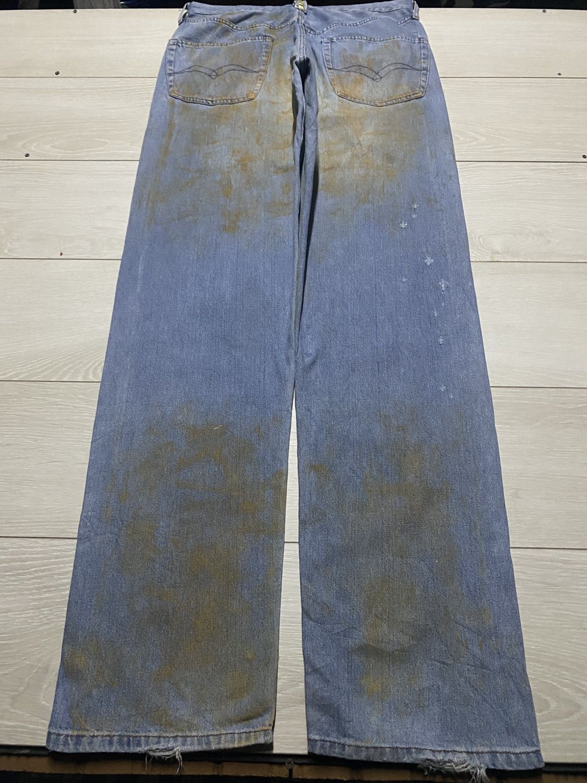 Replay Vintage Replay Mud Wash high Rised Distressed Loose Jeans Size US 32 / EU 48 - 2 Thumbnail