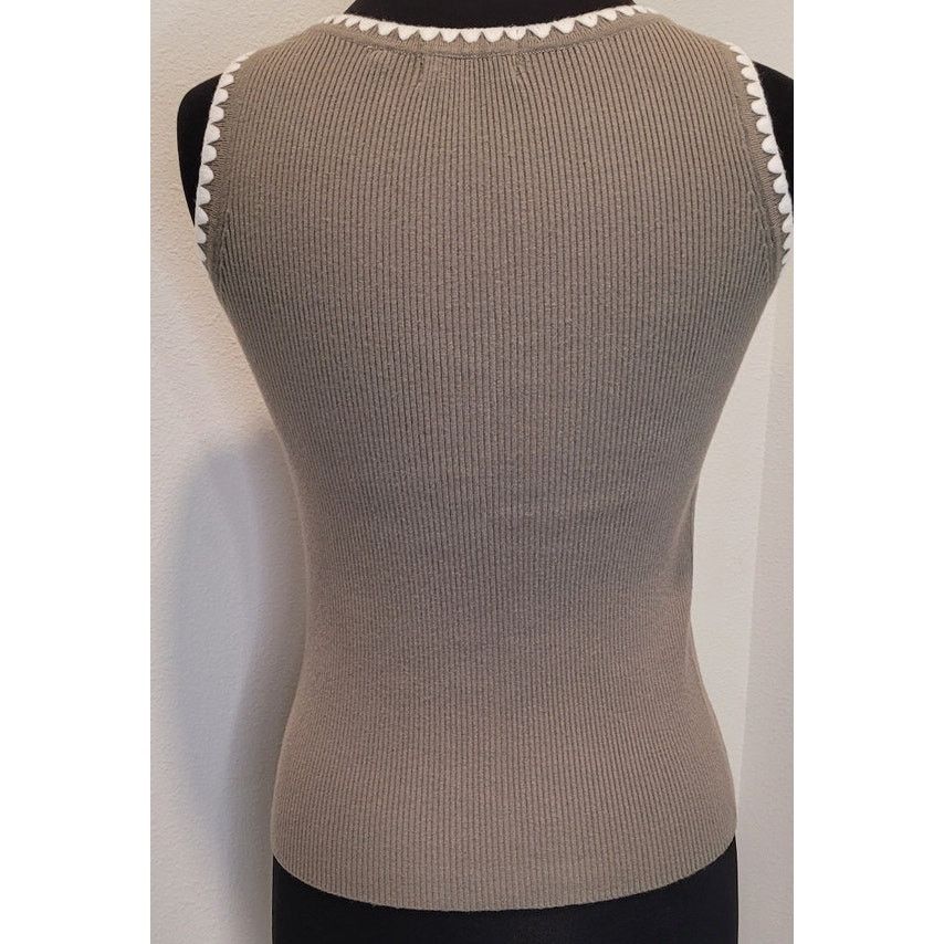 Scotch & Soda Knit Tank XS Breen Coastal Cottagecore
