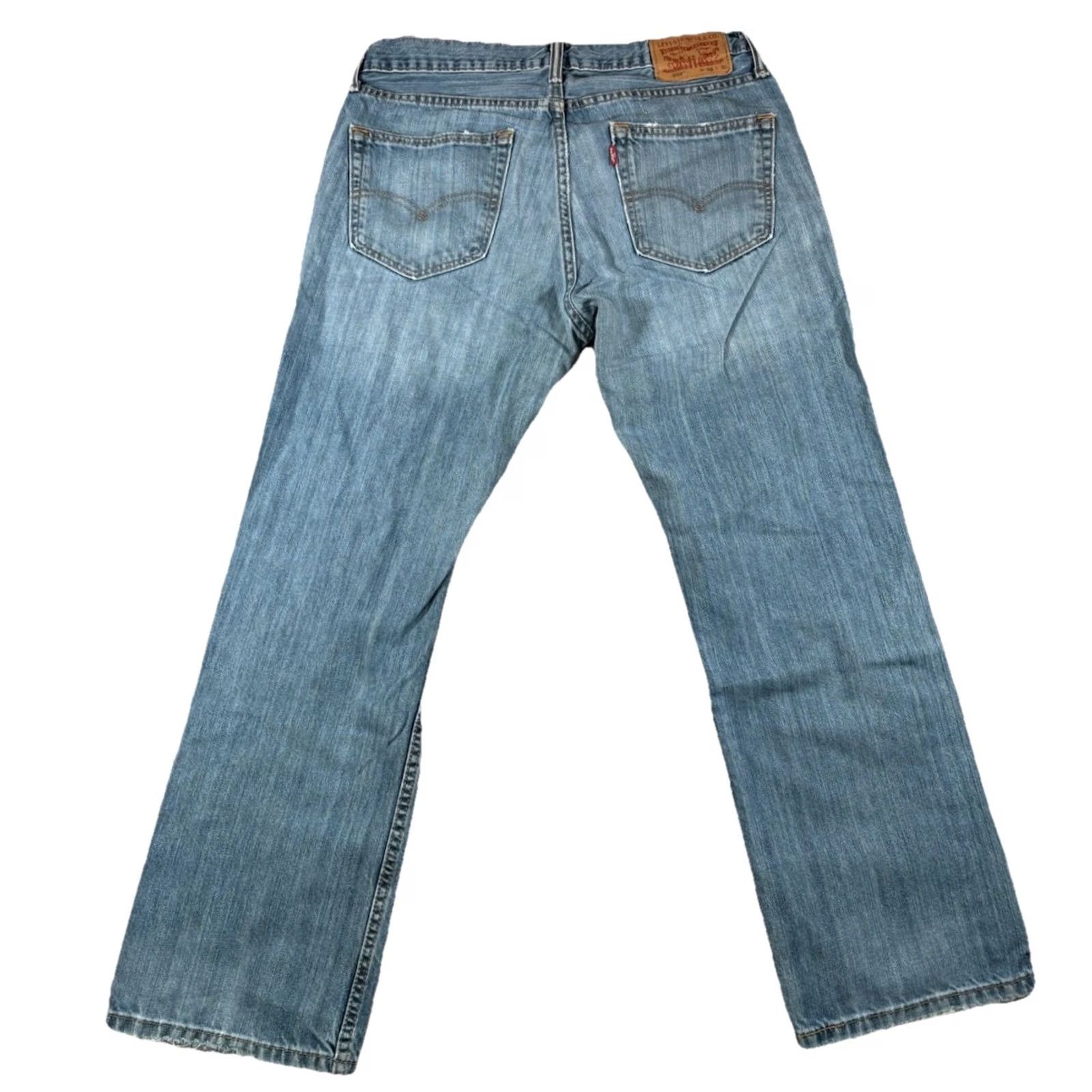 Levi's Levi's 559 Jeans Mens 33x30 Blue Straight Leg Relaxed Fit Medium Wash Distressed Size US 33 - 3 Thumbnail