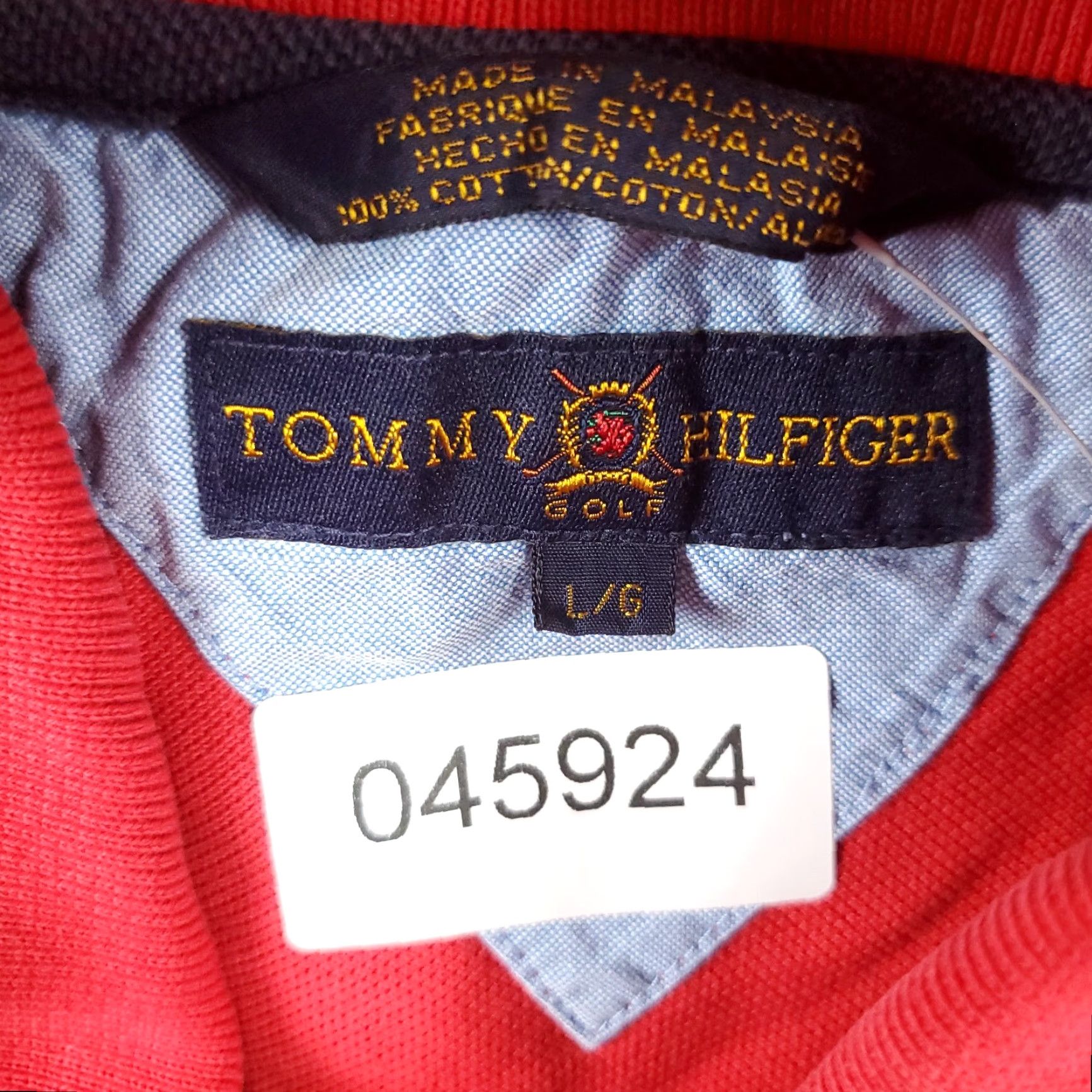 Tommy Hilfiger VINTAGE Tommy Hilfiger Polo Shirt Mens Large Red Casual Short Sleeve Shirt L Red Polo Mens Size US L / EU 52-54 / 3 - 7 Thumbnail