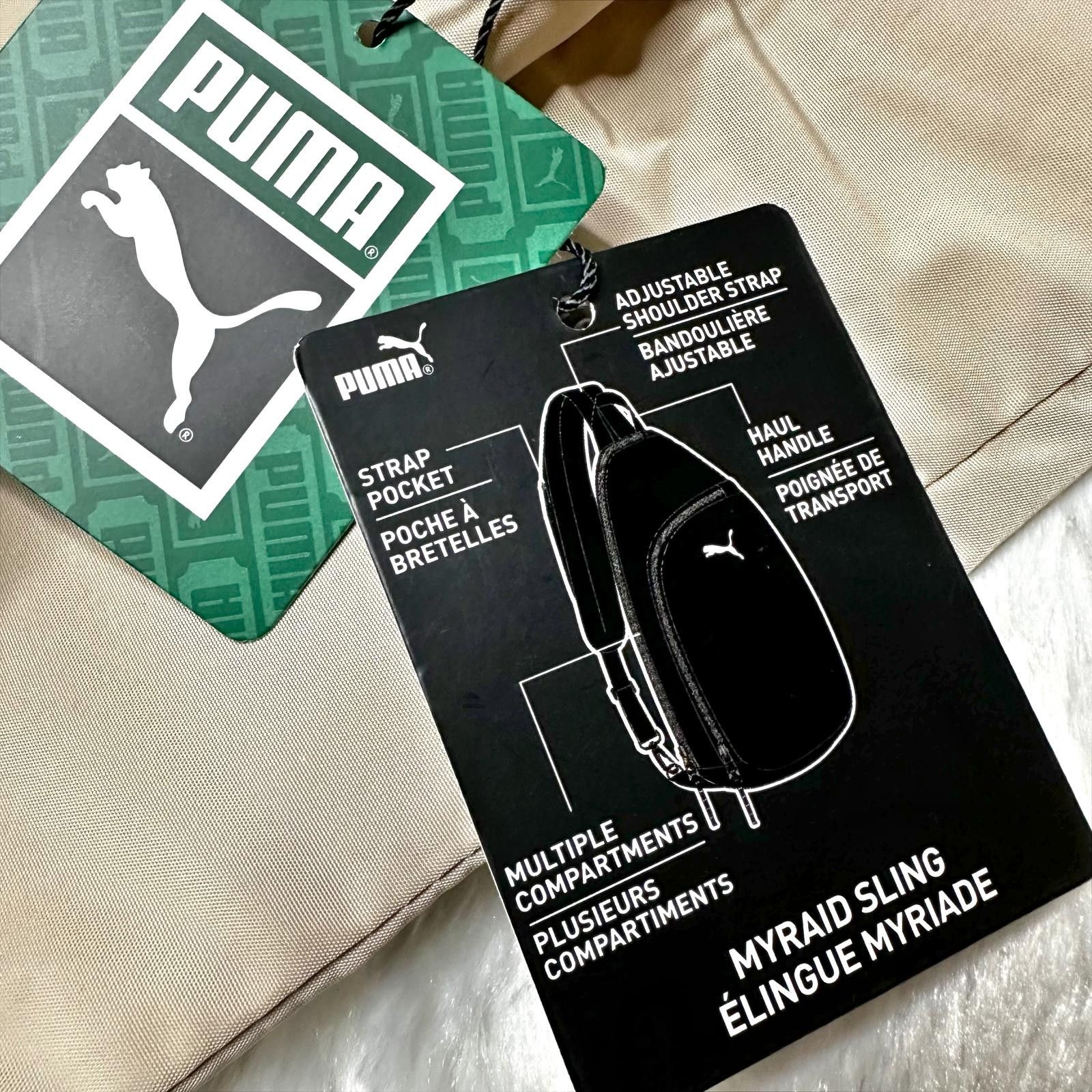 Puma NWT PUMA Unisex Light Beige Myriad Sling Crossbody Bag OS Size ONE SIZE - 7 Thumbnail